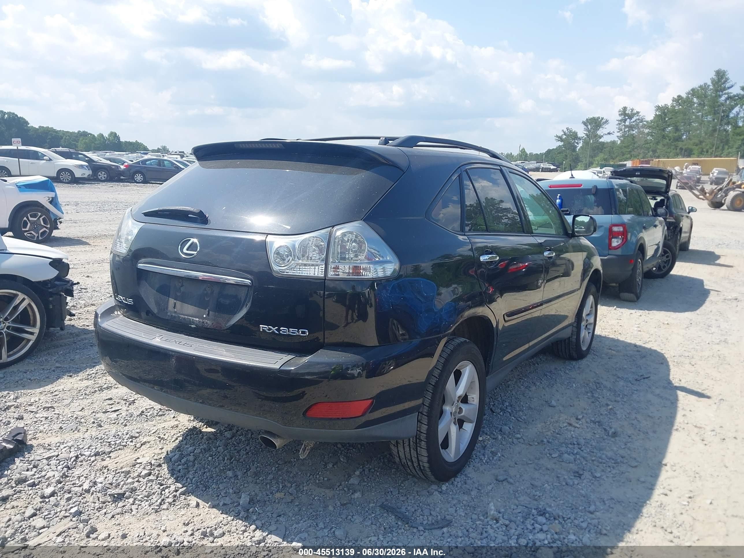 2008 Lexus Rx 350   Black vin: 2T2HK31U98C077401