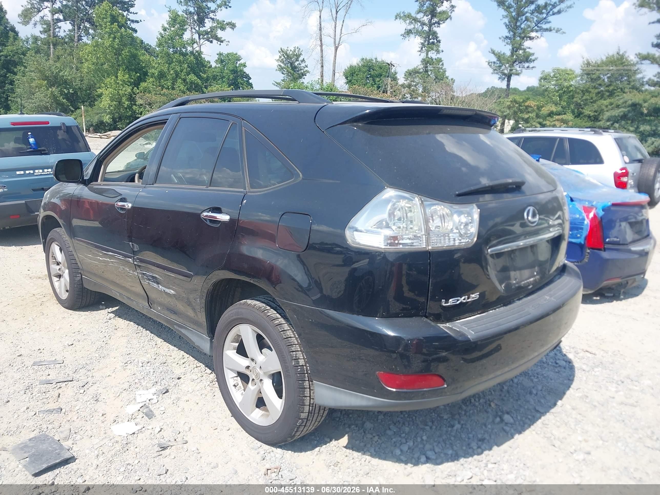 2008 Lexus Rx 350   Black vin: 2T2HK31U98C077401
