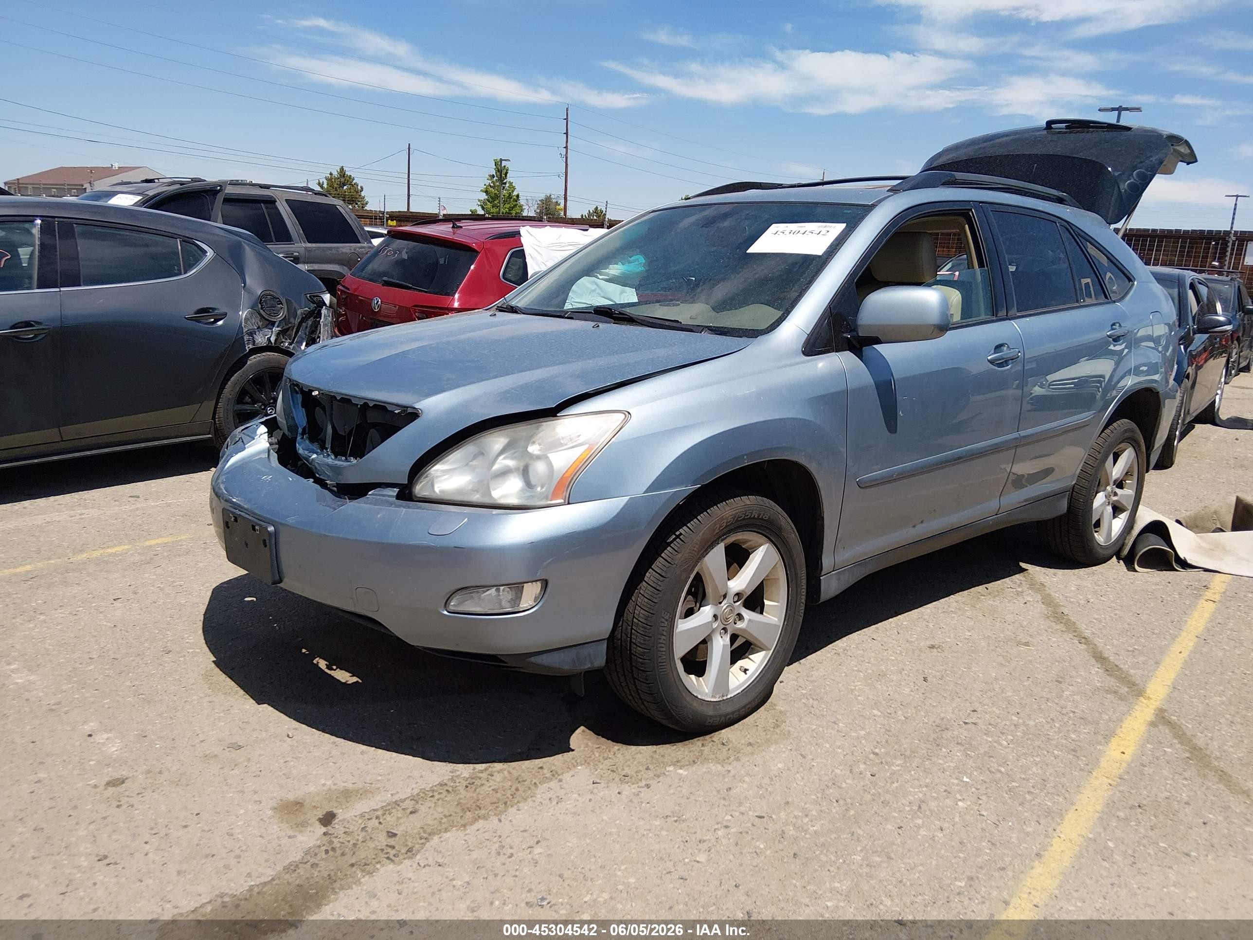 2007 Lexus Rx 350   Blue vin: 2T2HK31UX7C022454