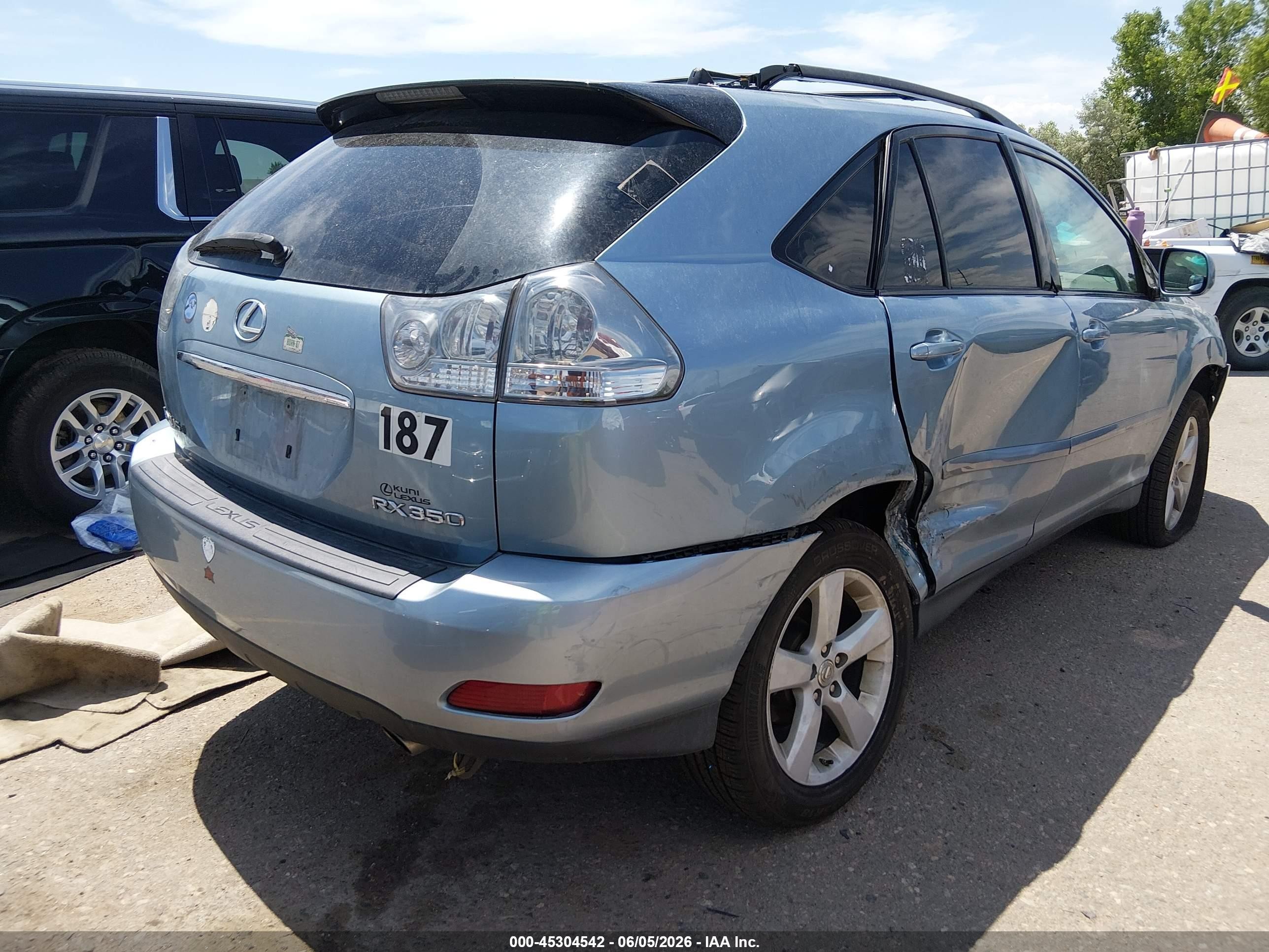 2007 Lexus Rx 350   Blue vin: 2T2HK31UX7C022454