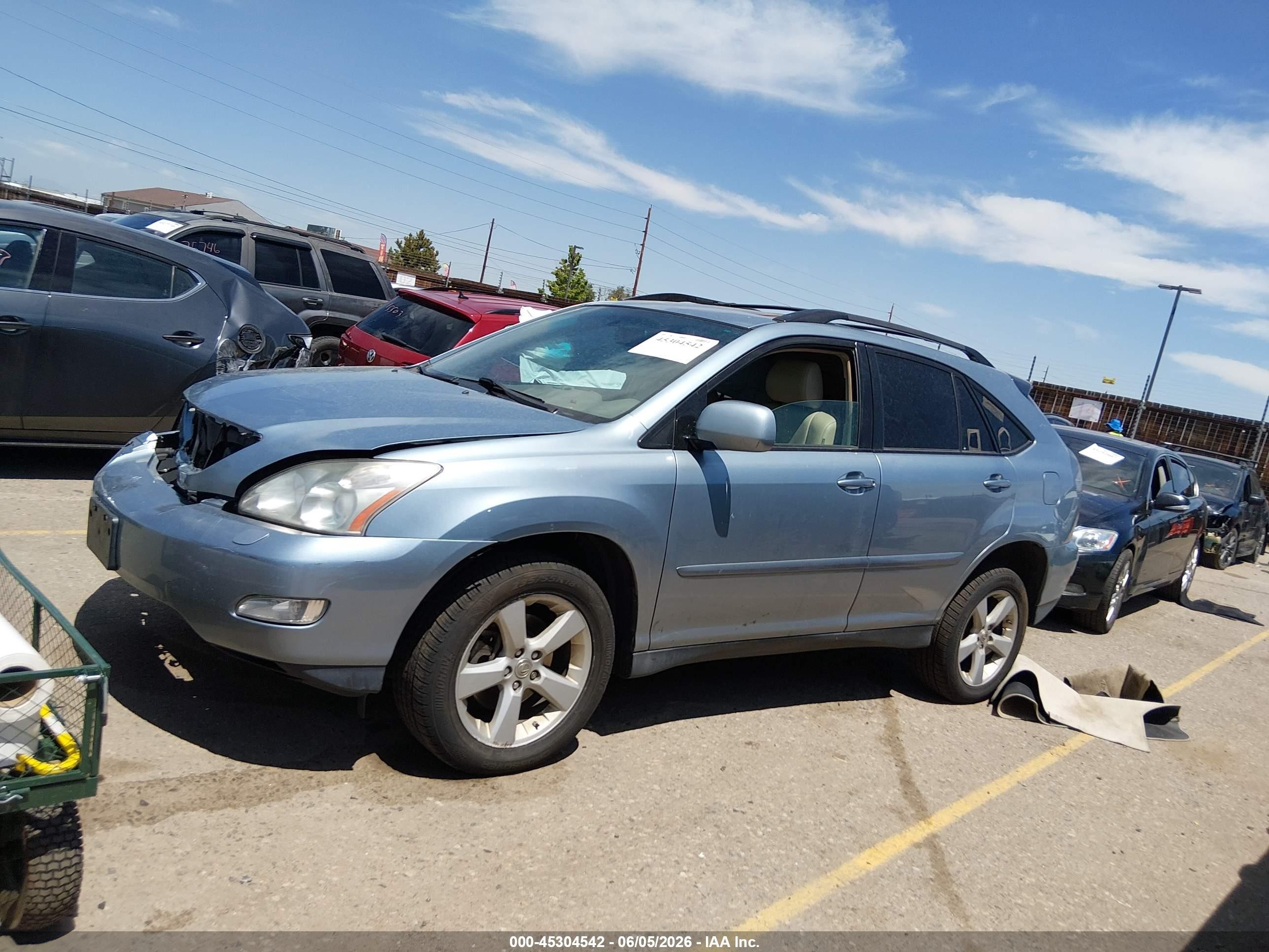 2007 Lexus Rx 350   Blue vin: 2T2HK31UX7C022454