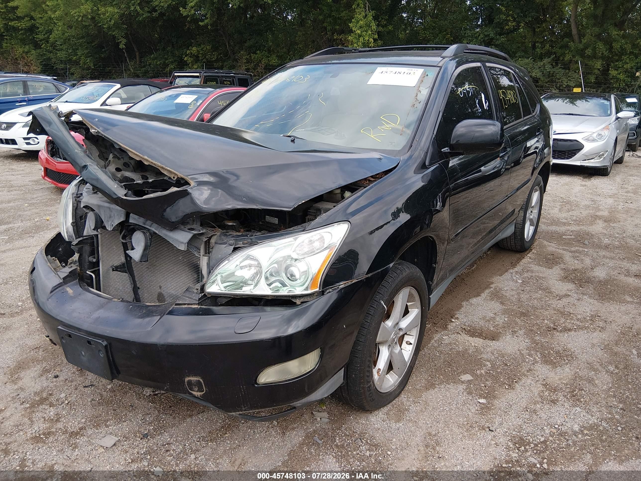 2007 Lexus Rx 350   Black vin: 2T2HK31UX7C043191