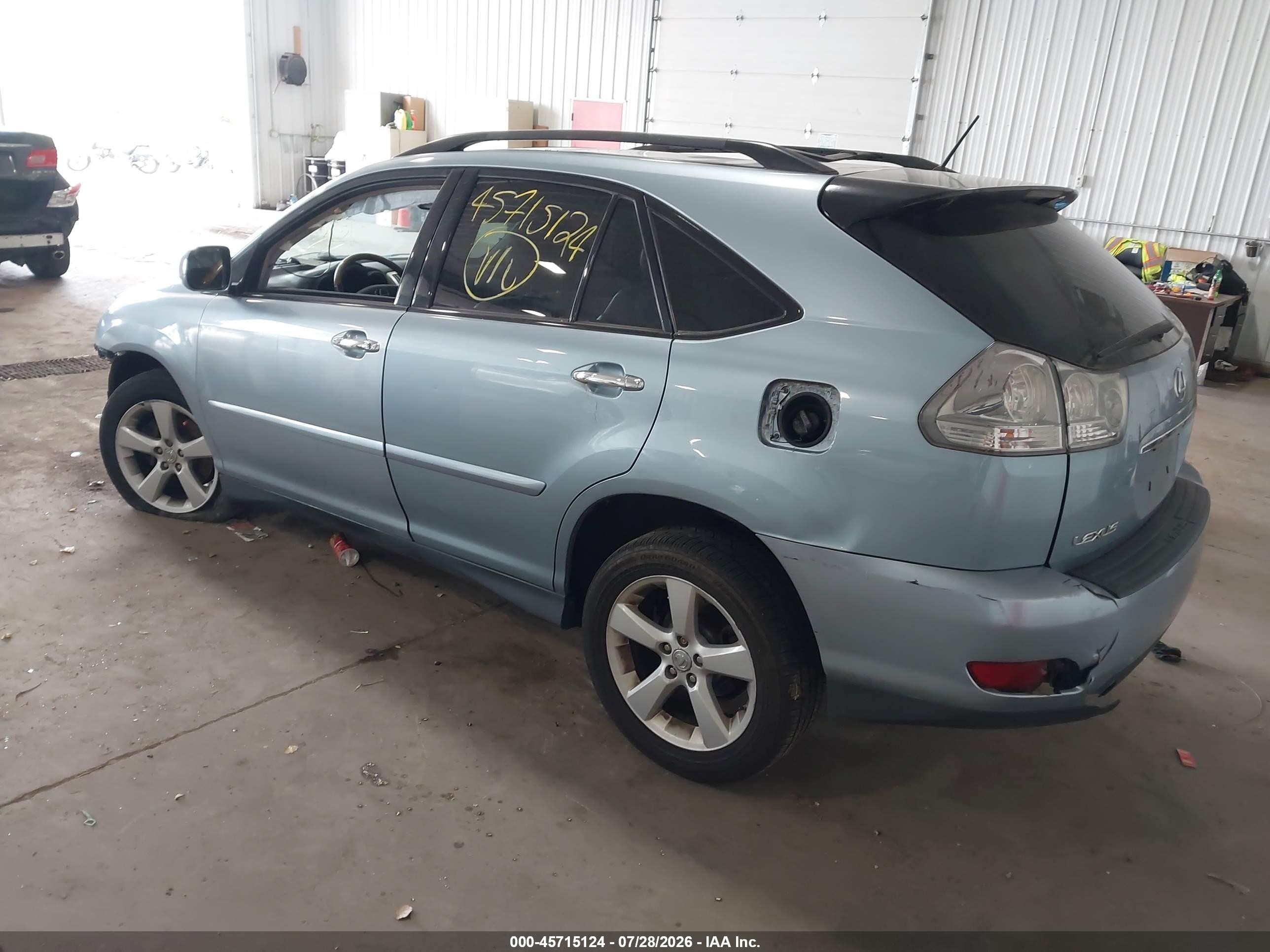 2008 Lexus Rx 350 Blue vin: 2T2HK31UX8C062230