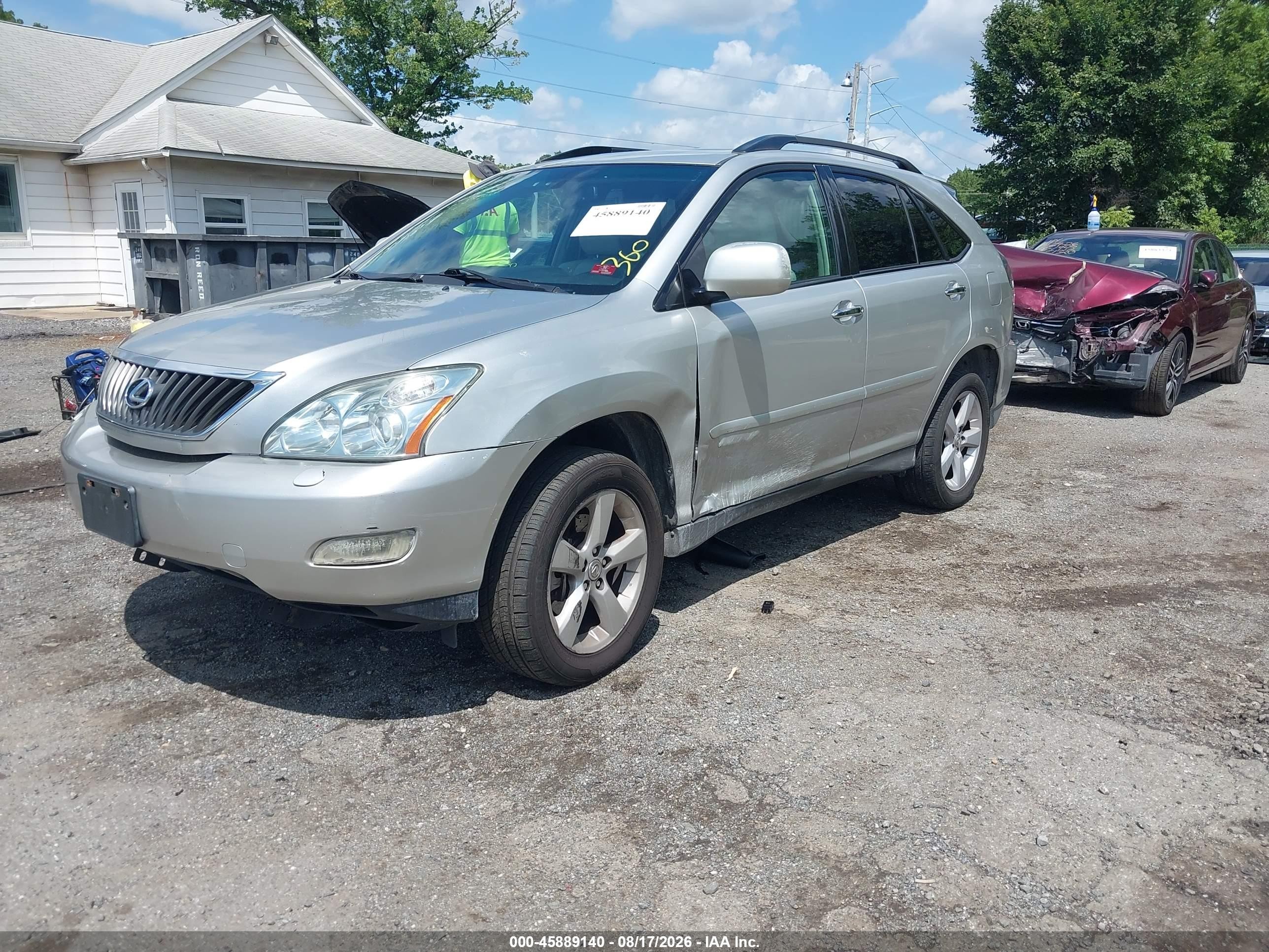 2008 Lexus Rx 350 Silver vin: 2T2HK31UX8C070442