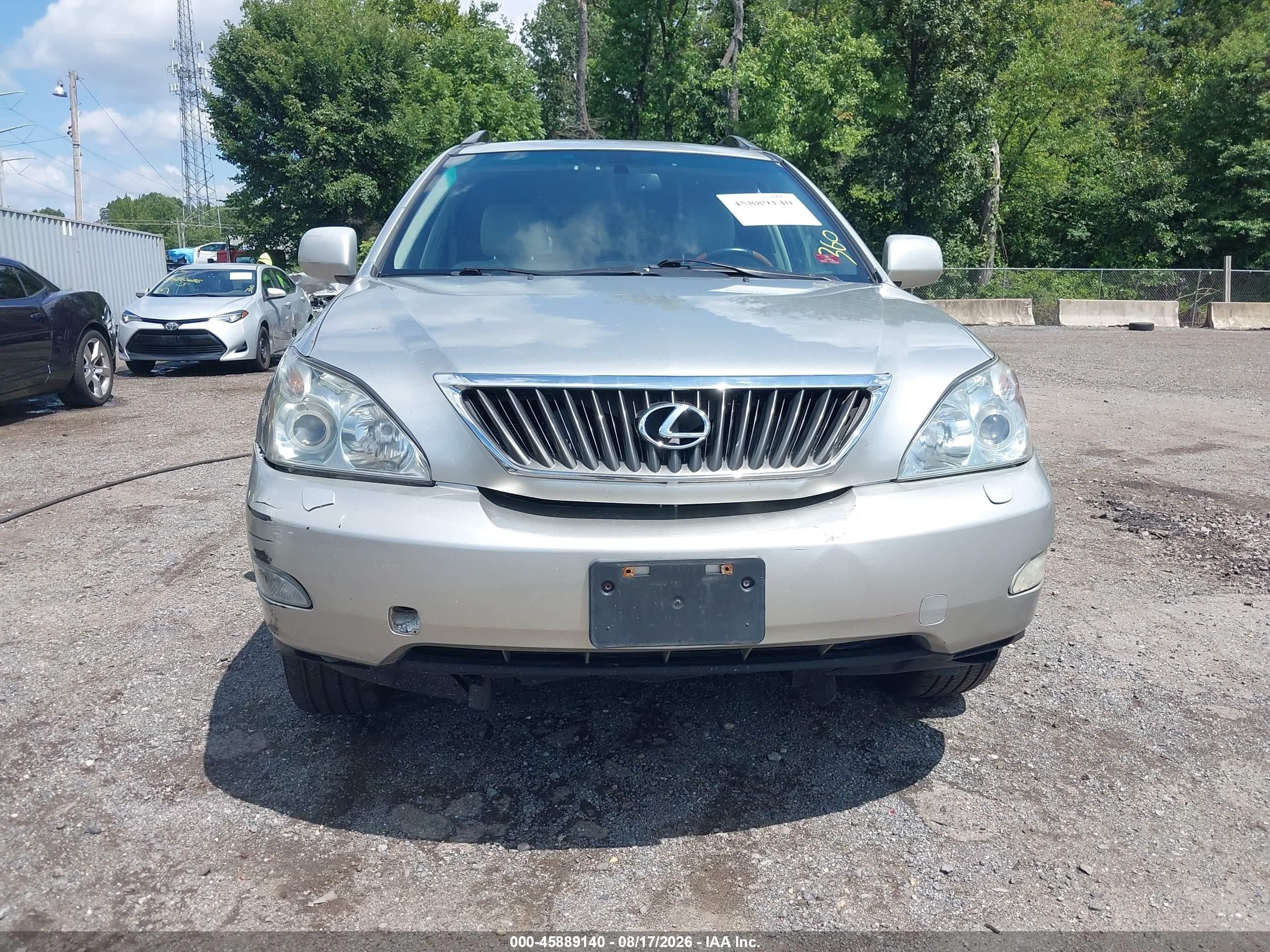 2008 Lexus Rx 350 Silver vin: 2T2HK31UX8C070442