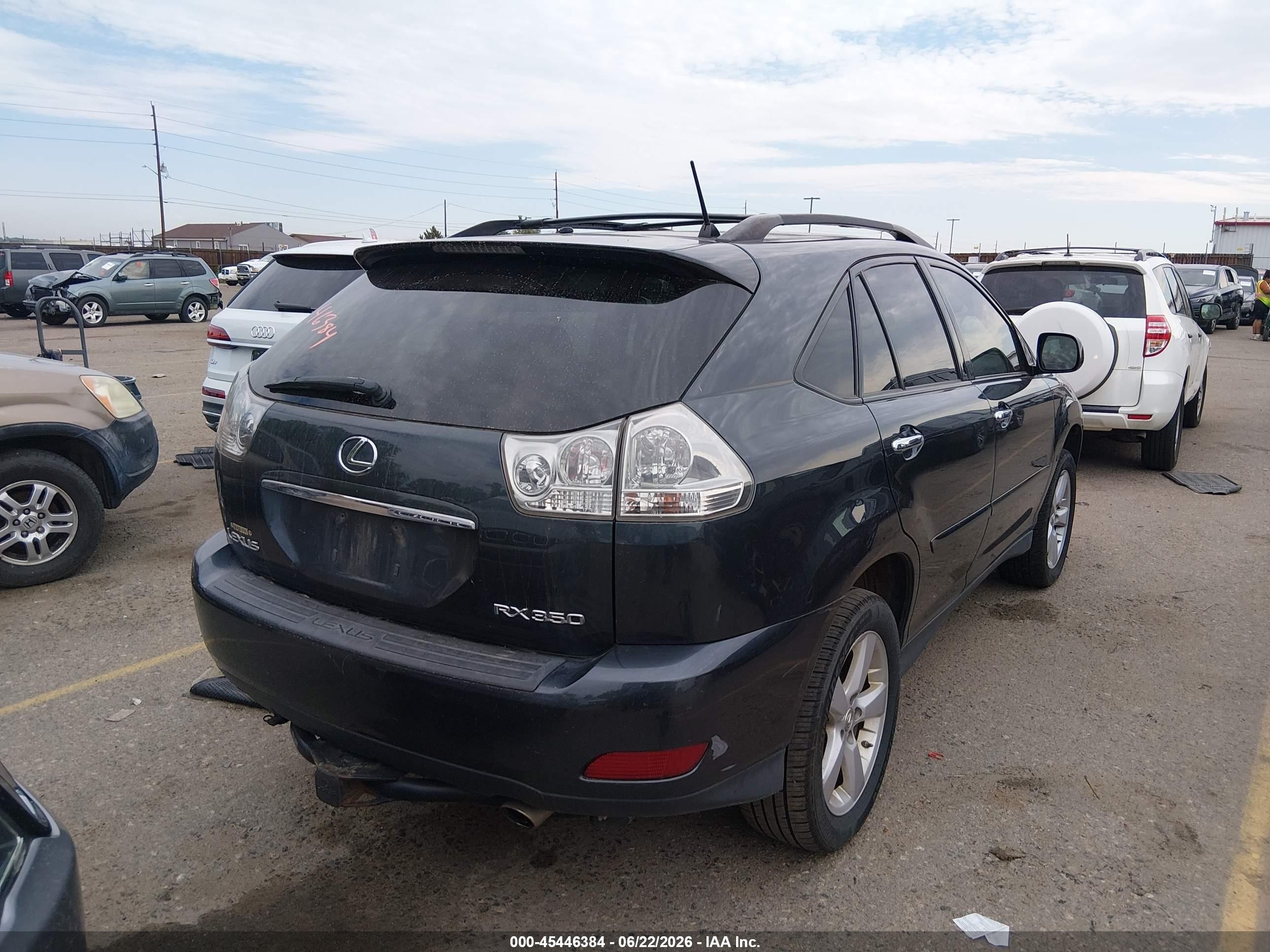 2008 Lexus Rx 350   Black vin: 2T2HK31UX8C081828