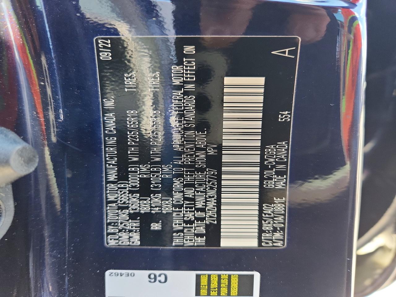 2022 Lexus Rx 350 Blue vin: 2T2HZMAA3NC257797