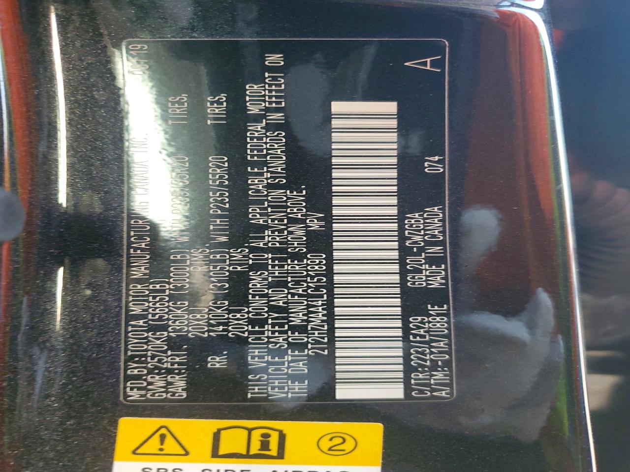 2020 Lexus Rx 350 Black vin: 2T2HZMAA4LC151890