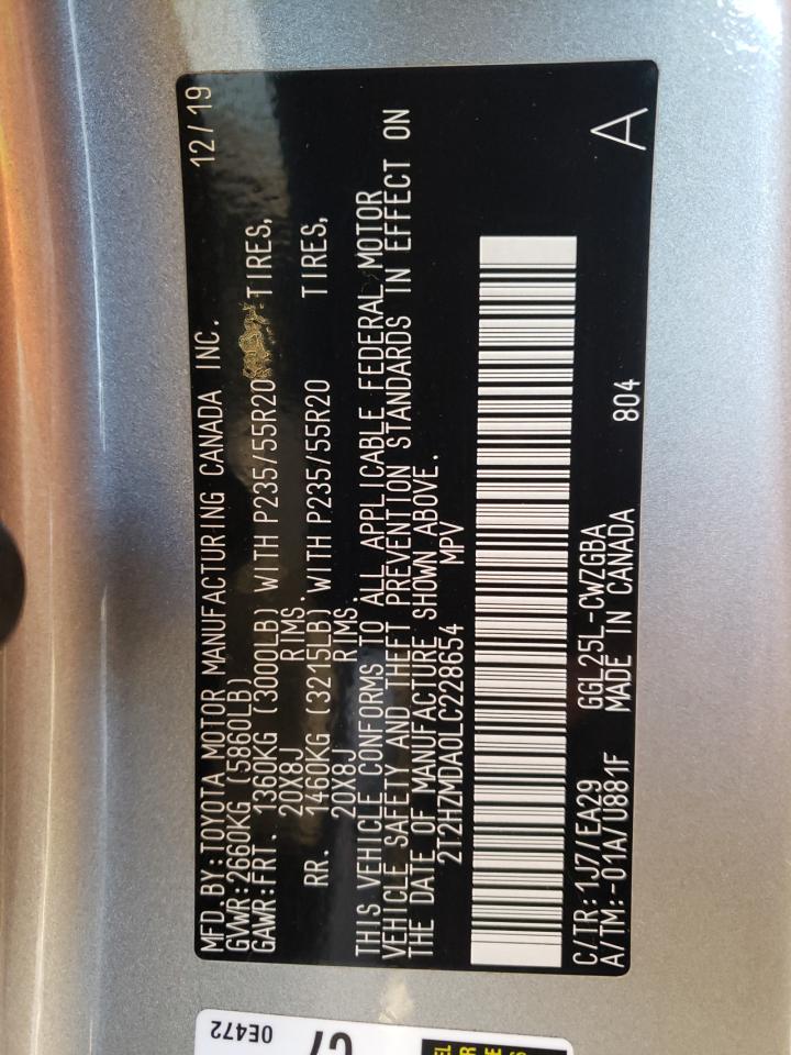 2020 Lexus Rx 350 Gray vin: 2T2HZMDA0LC228654