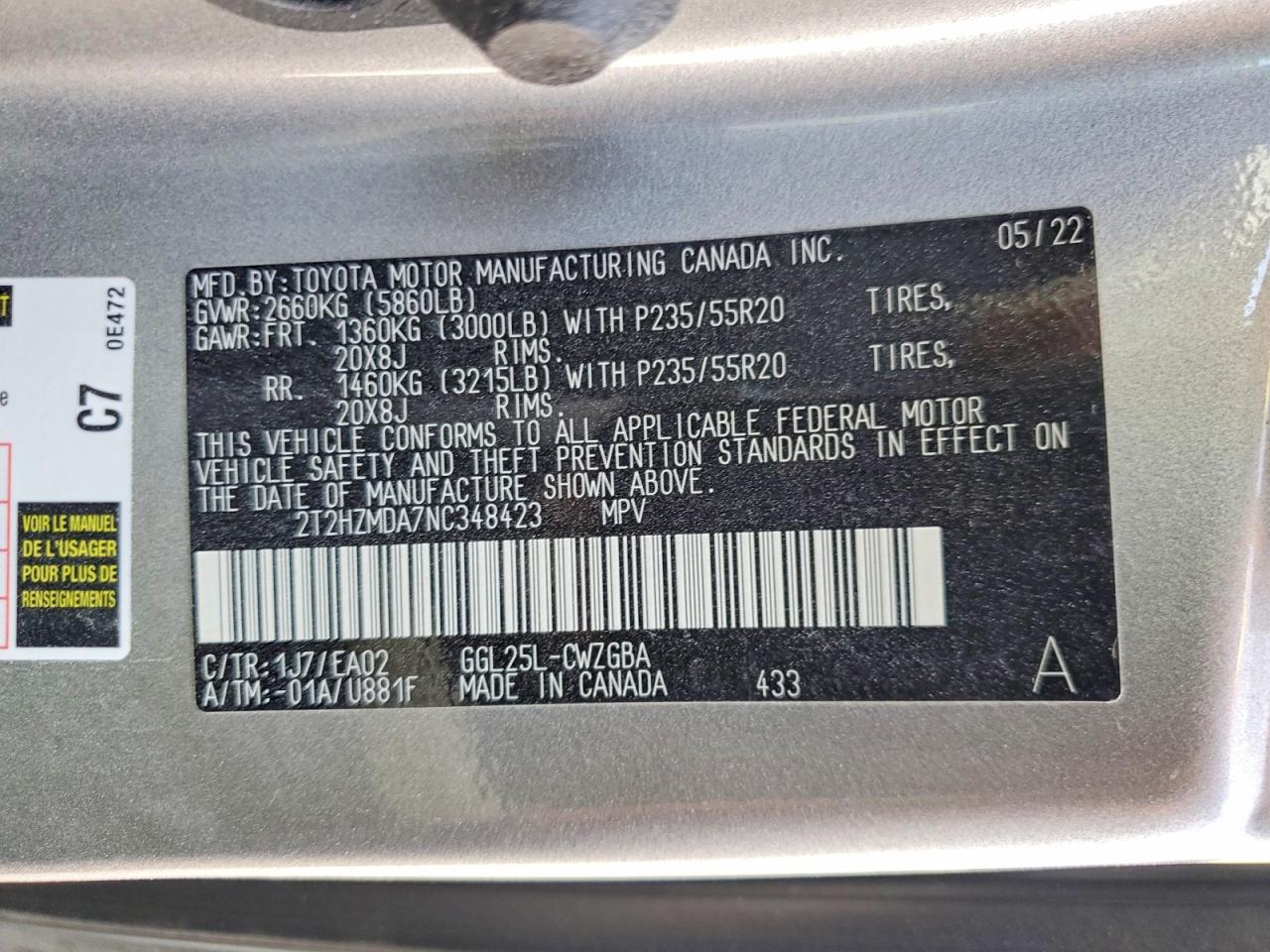 2022 Lexus Rx 350 Silver vin: 2T2HZMDA7NC348423