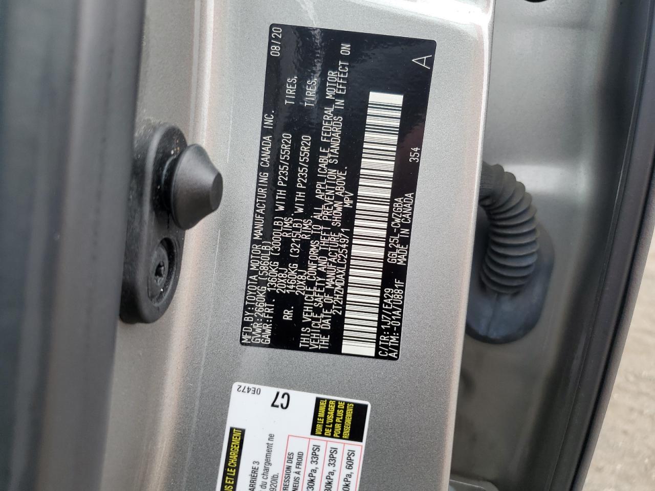 2020 Lexus Rx 350 Silver vin: 2T2HZMDAXLC254971