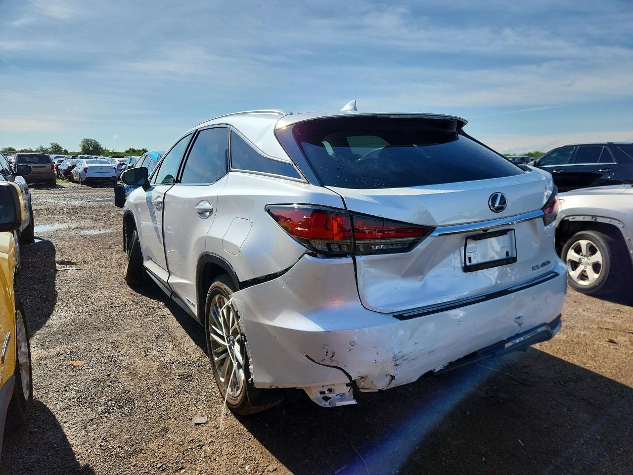 2021 Lexus Rx 450h White vin: 2T2JGMDA2MC066809