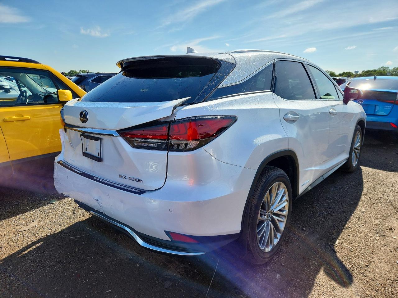 2021 Lexus Rx 450h White vin: 2T2JGMDA2MC066809