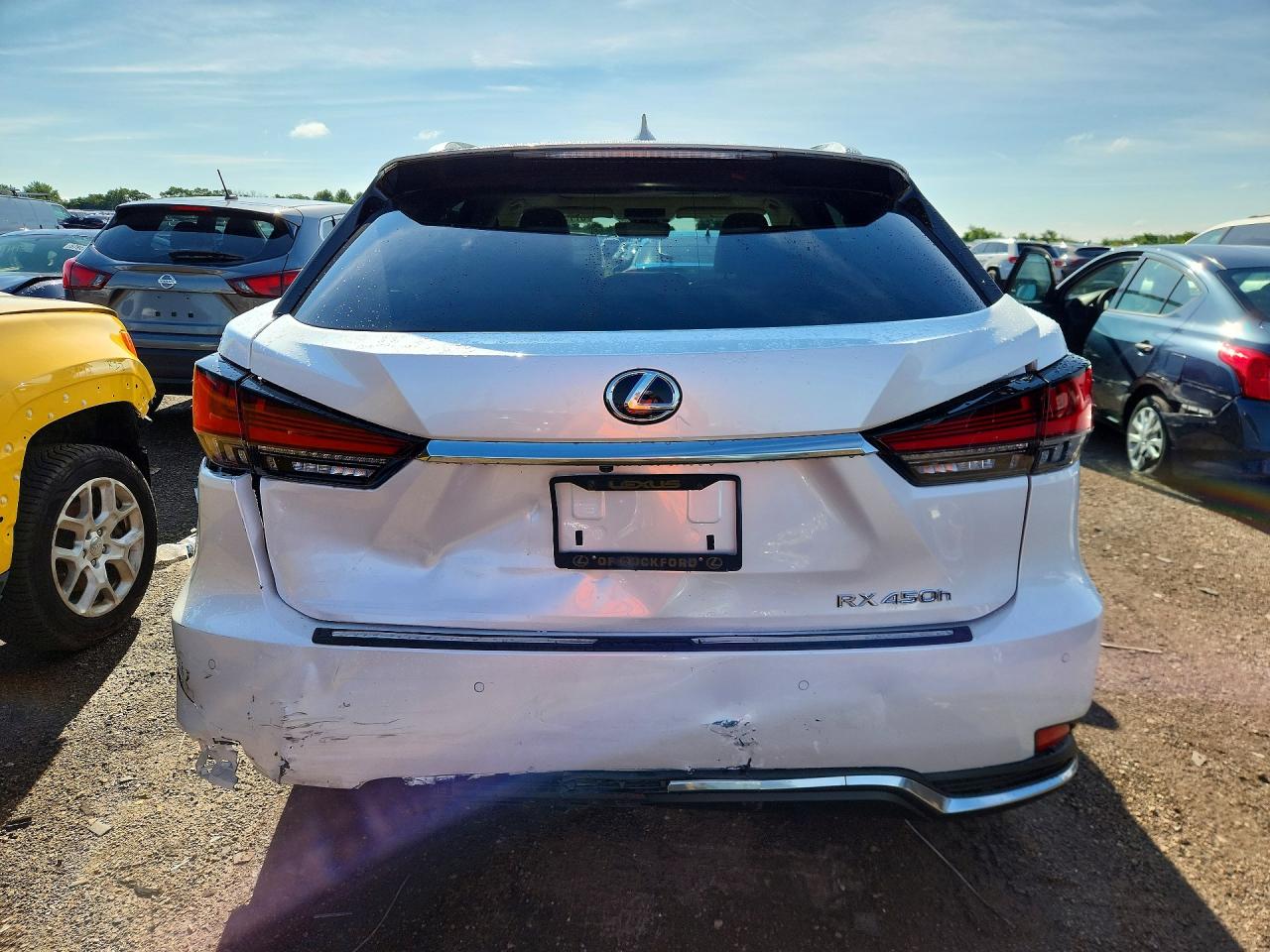 2021 Lexus Rx 450h White vin: 2T2JGMDA2MC066809