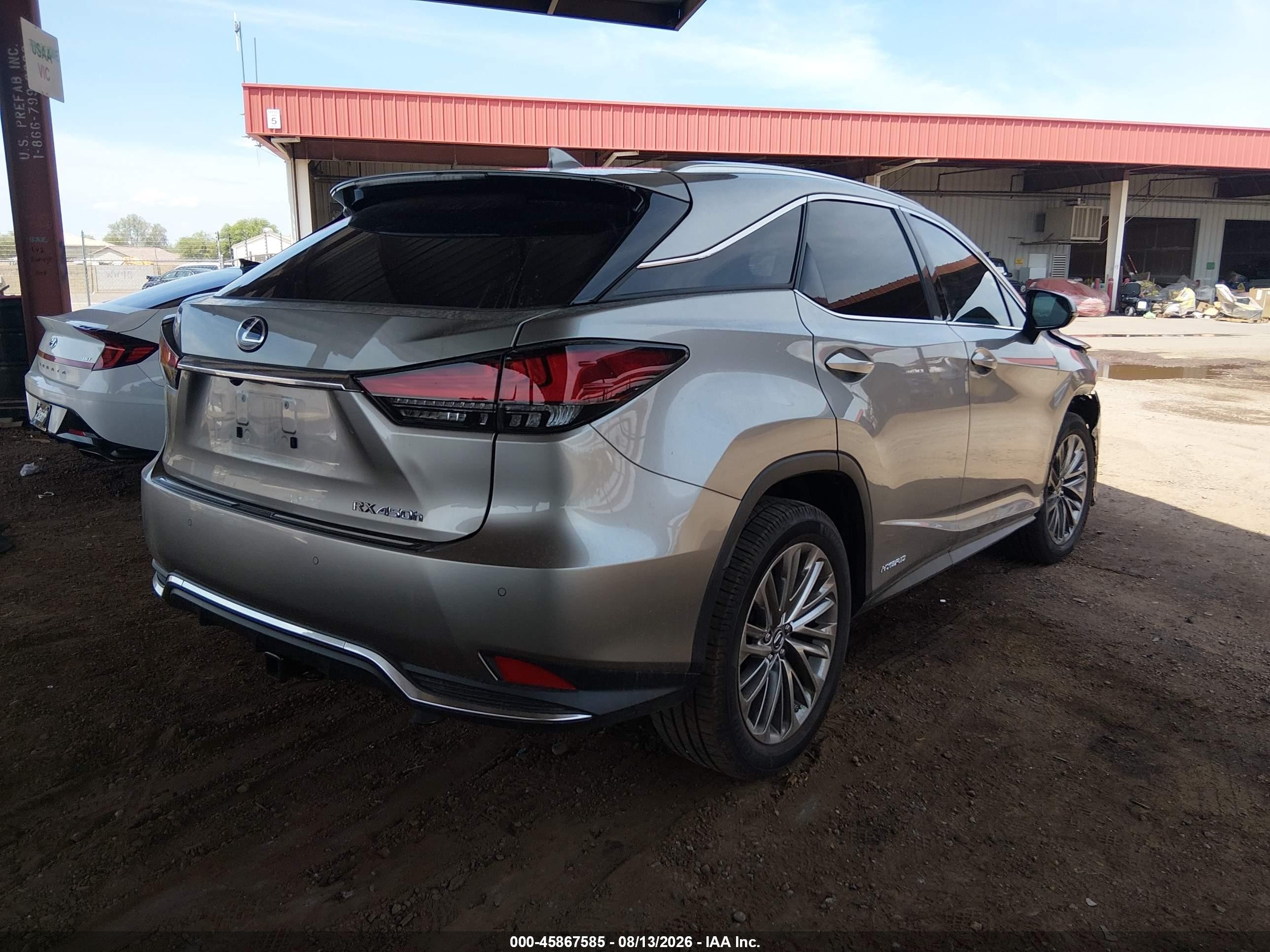 2022 Lexus Rx 450h   Gray vin: 2T2JGMDA8NC087536
