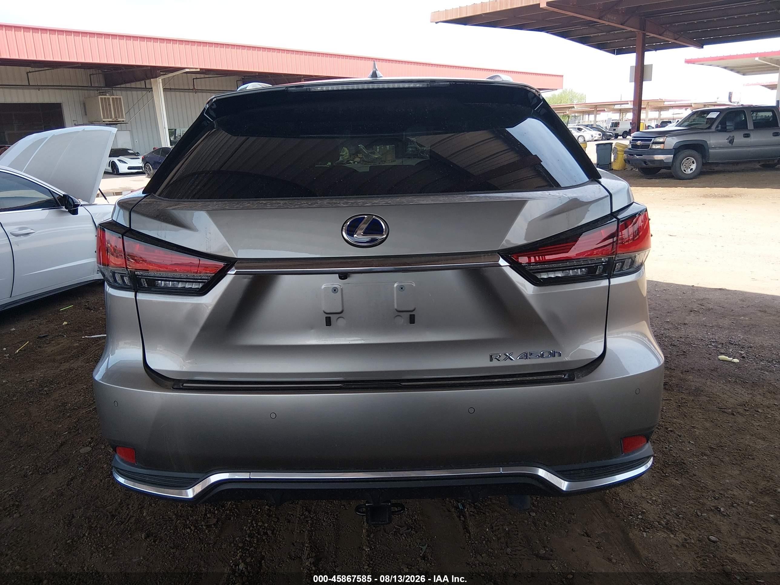 2022 Lexus Rx 450h   Gray vin: 2T2JGMDA8NC087536