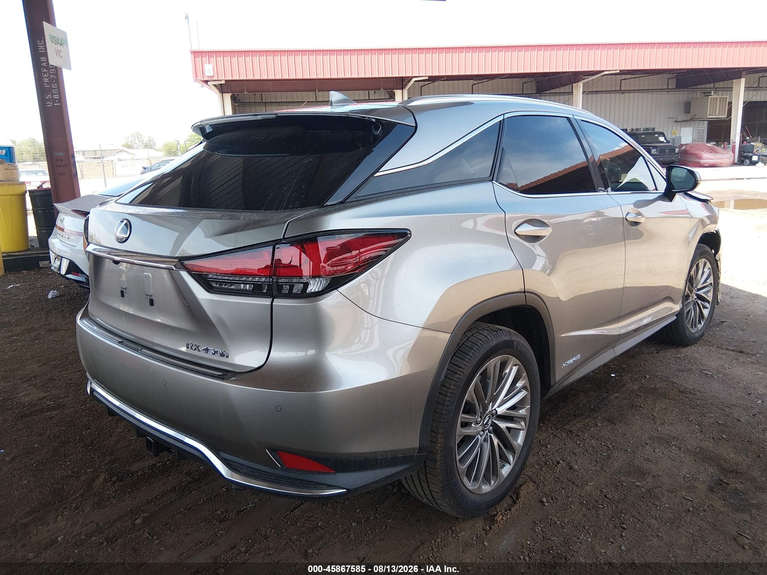 2022 Lexus Rx 450h   Gray vin: 2T2JGMDA8NC087536