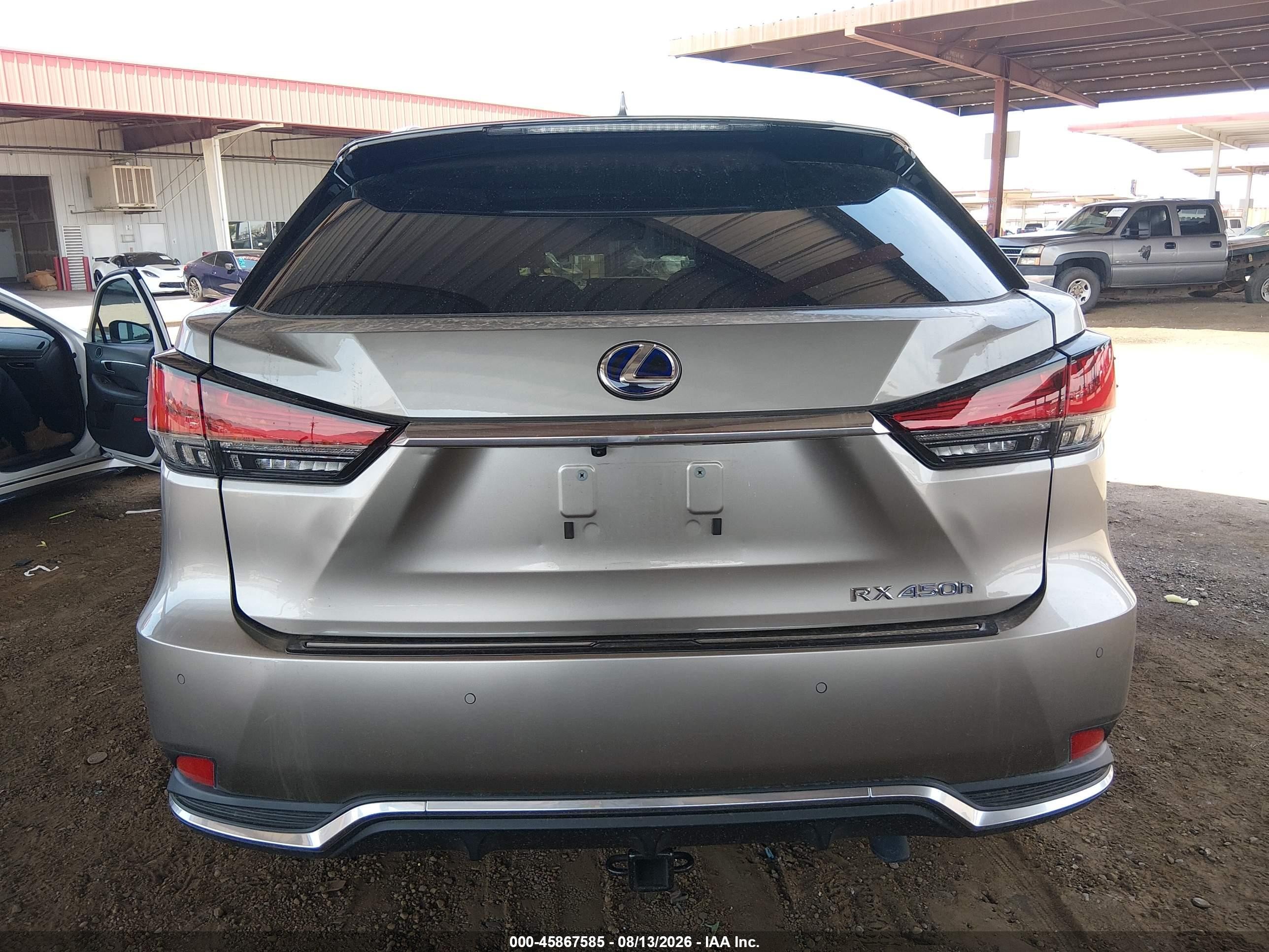 2022 Lexus Rx 450h   Gray vin: 2T2JGMDA8NC087536