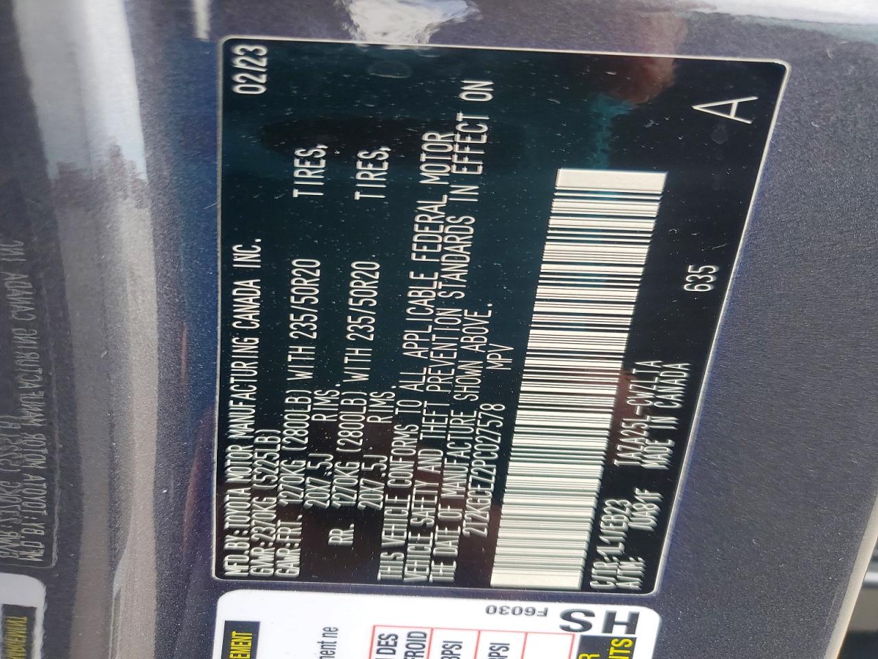 2023 Lexus Nx 350 Charcoal vin: 2T2KGCEZ2PC027578