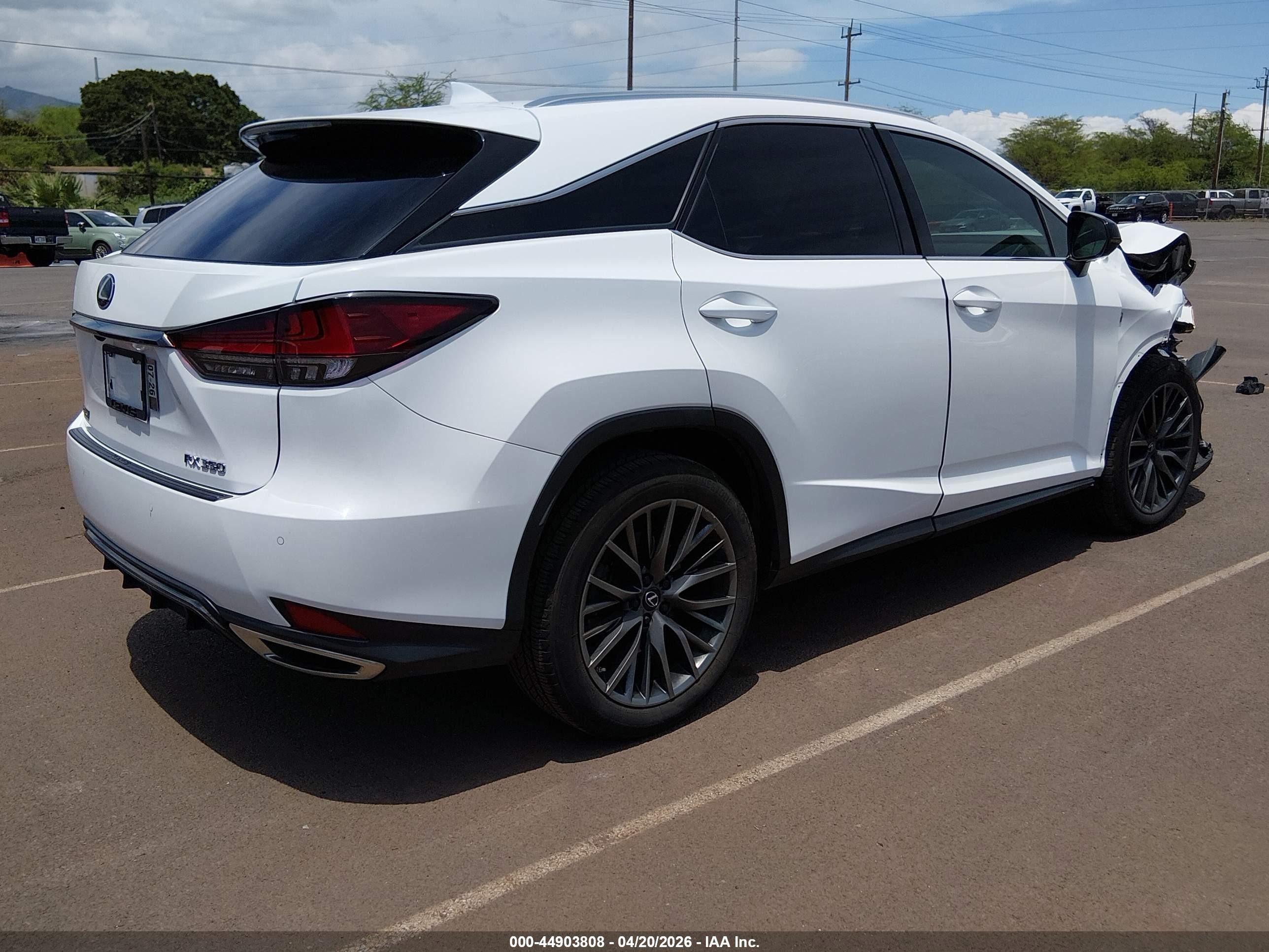 2020 Lexus Rx 350 F Sport Performance White vin: 2T2YZMAA4LC169161