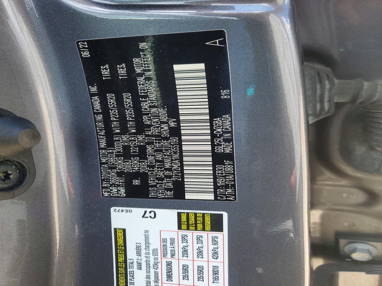 2022 Lexus Rx 350 F Sport Charcoal vin: 2T2YZMDA1NC355190