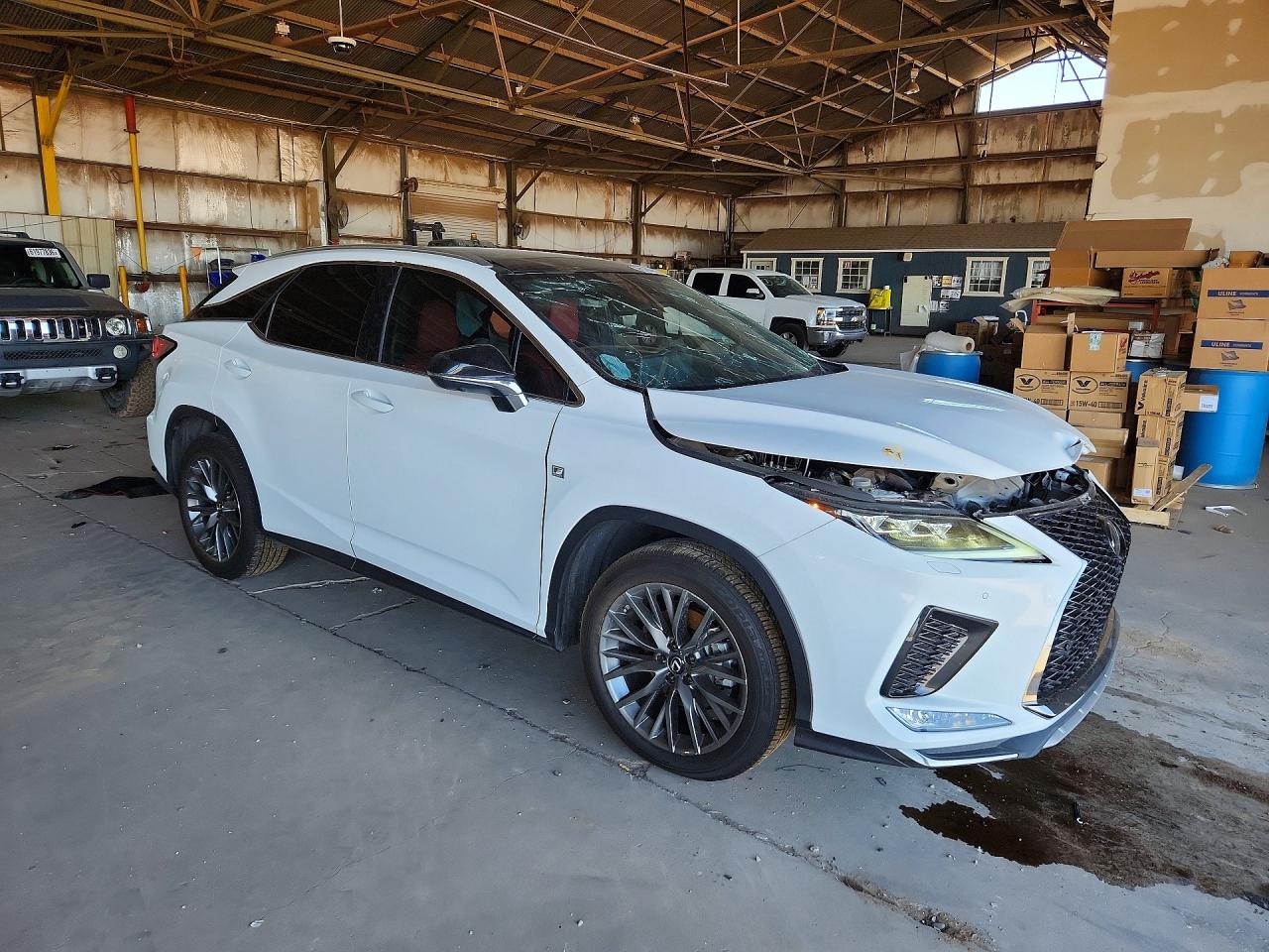 2021 Lexus Rx 350 F Sport White vin: 2T2YZMDA5MC278340