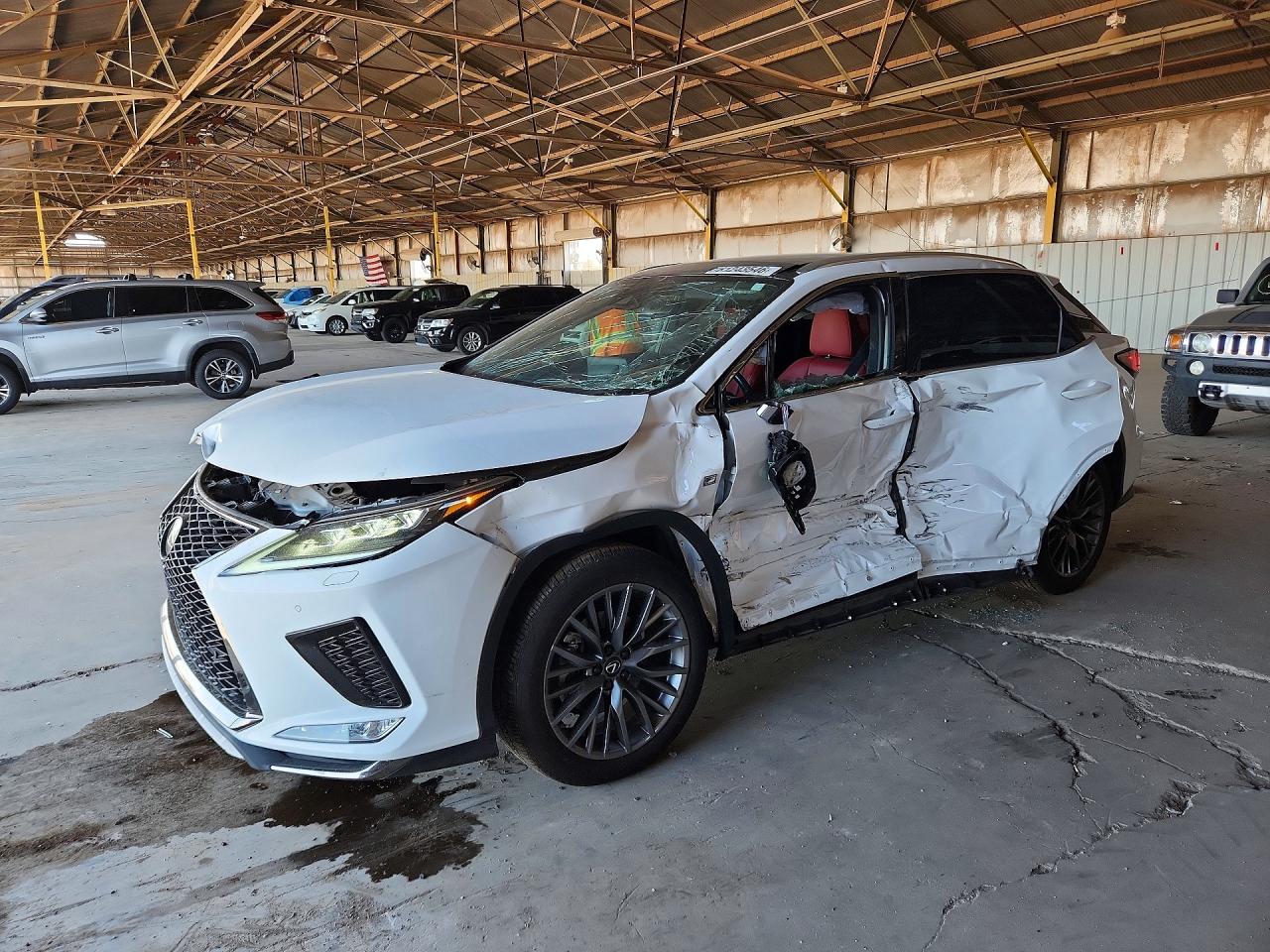 2021 Lexus Rx 350 F Sport White vin: 2T2YZMDA5MC278340