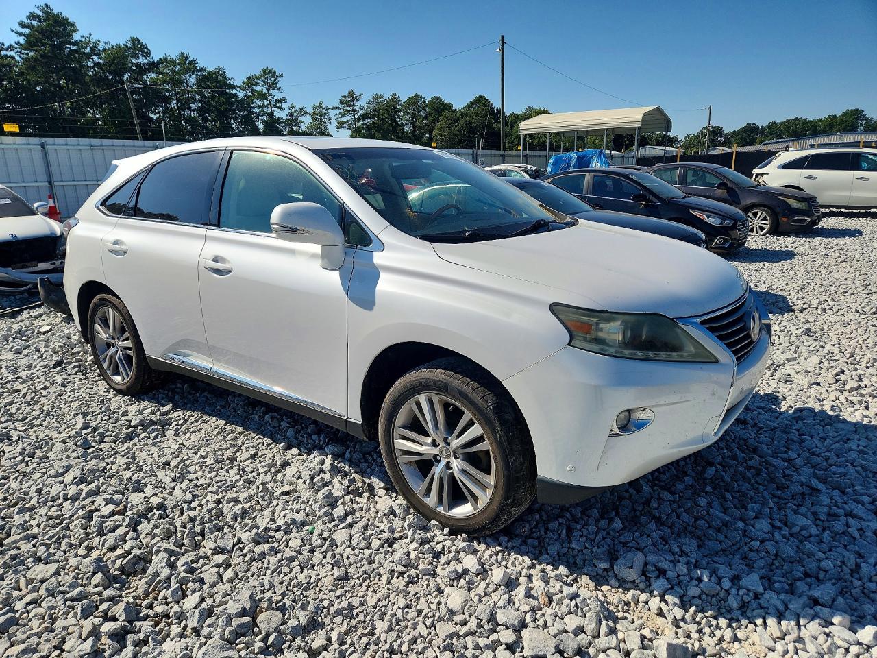 2015 Lexus Rx 450h White vin: 2T2ZB1BA0FC003097