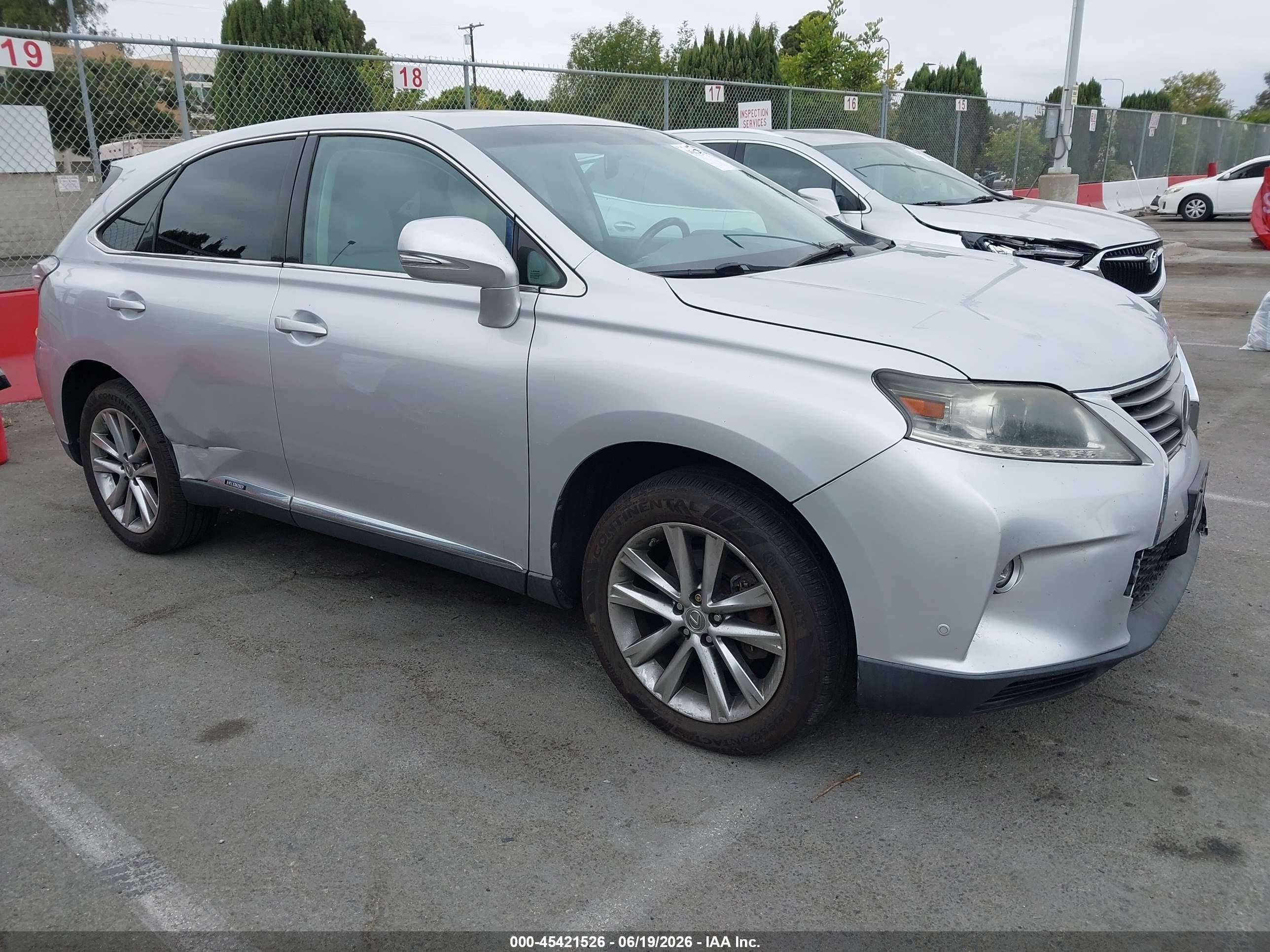 2015 Lexus Rx 450h   Silver vin: 2T2ZB1BA5FC002477
