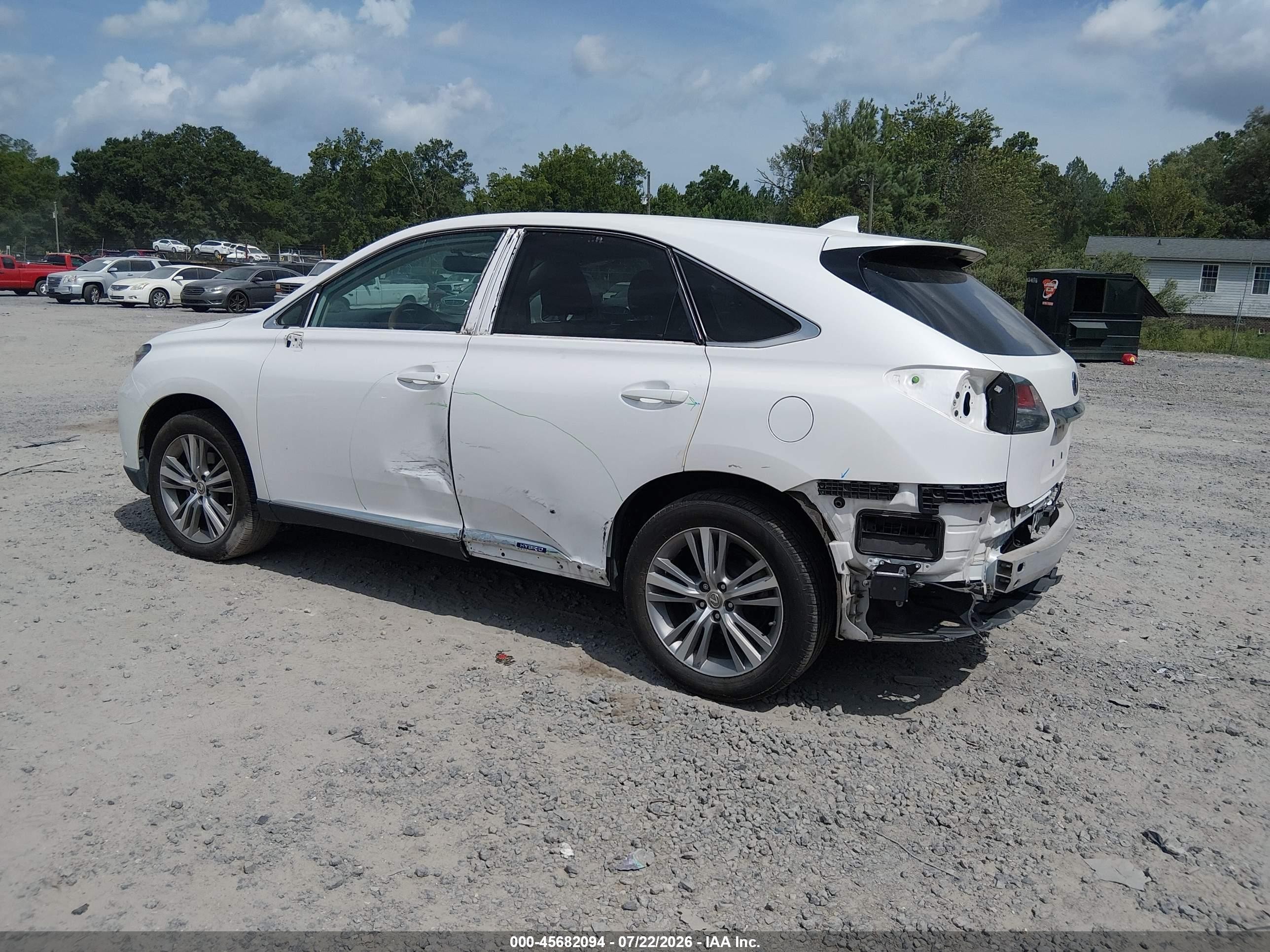 2015 Lexus Rx 450h   White vin: 2T2ZB1BAXFC001874