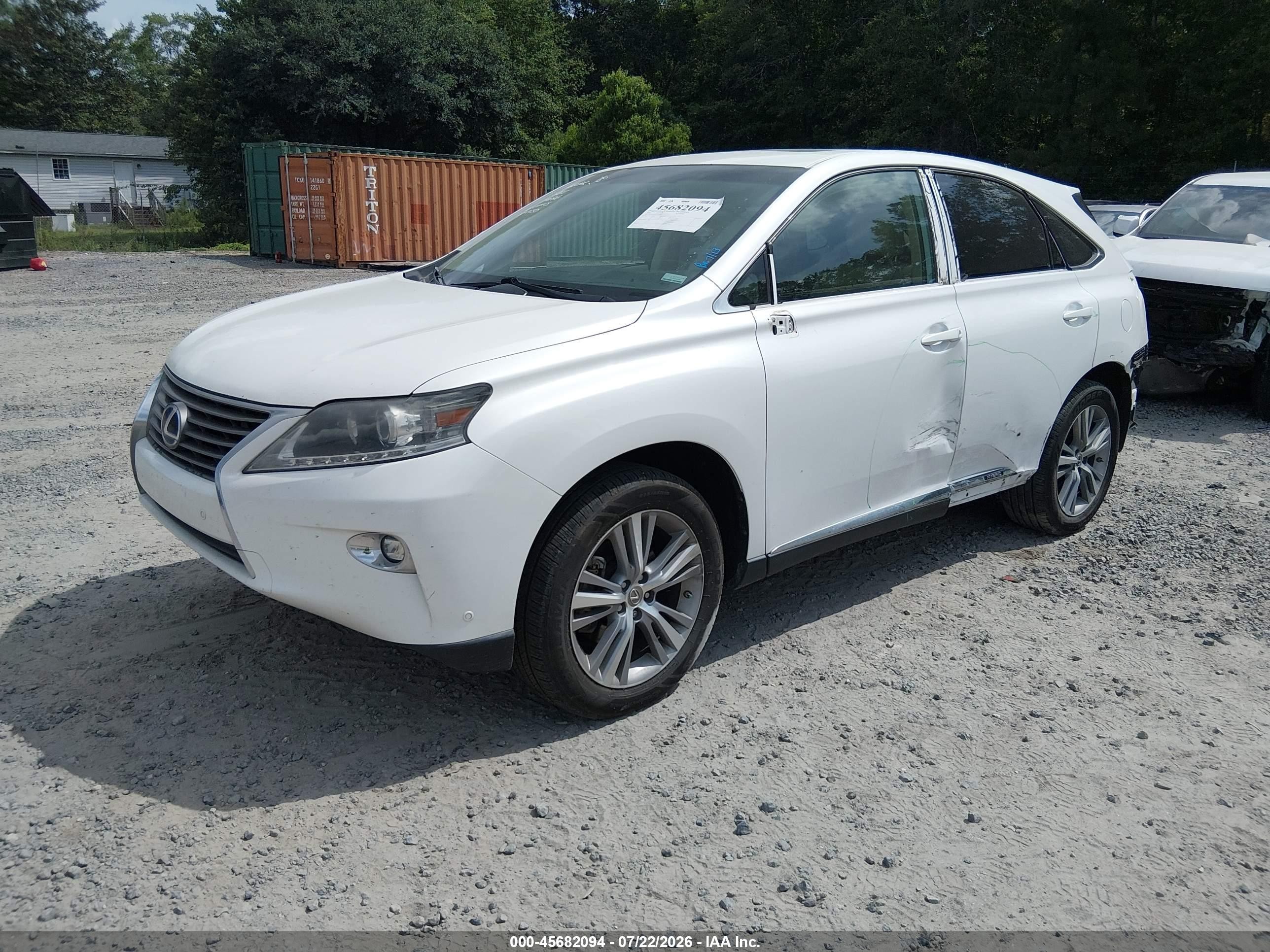 2015 Lexus Rx 450h   White vin: 2T2ZB1BAXFC001874