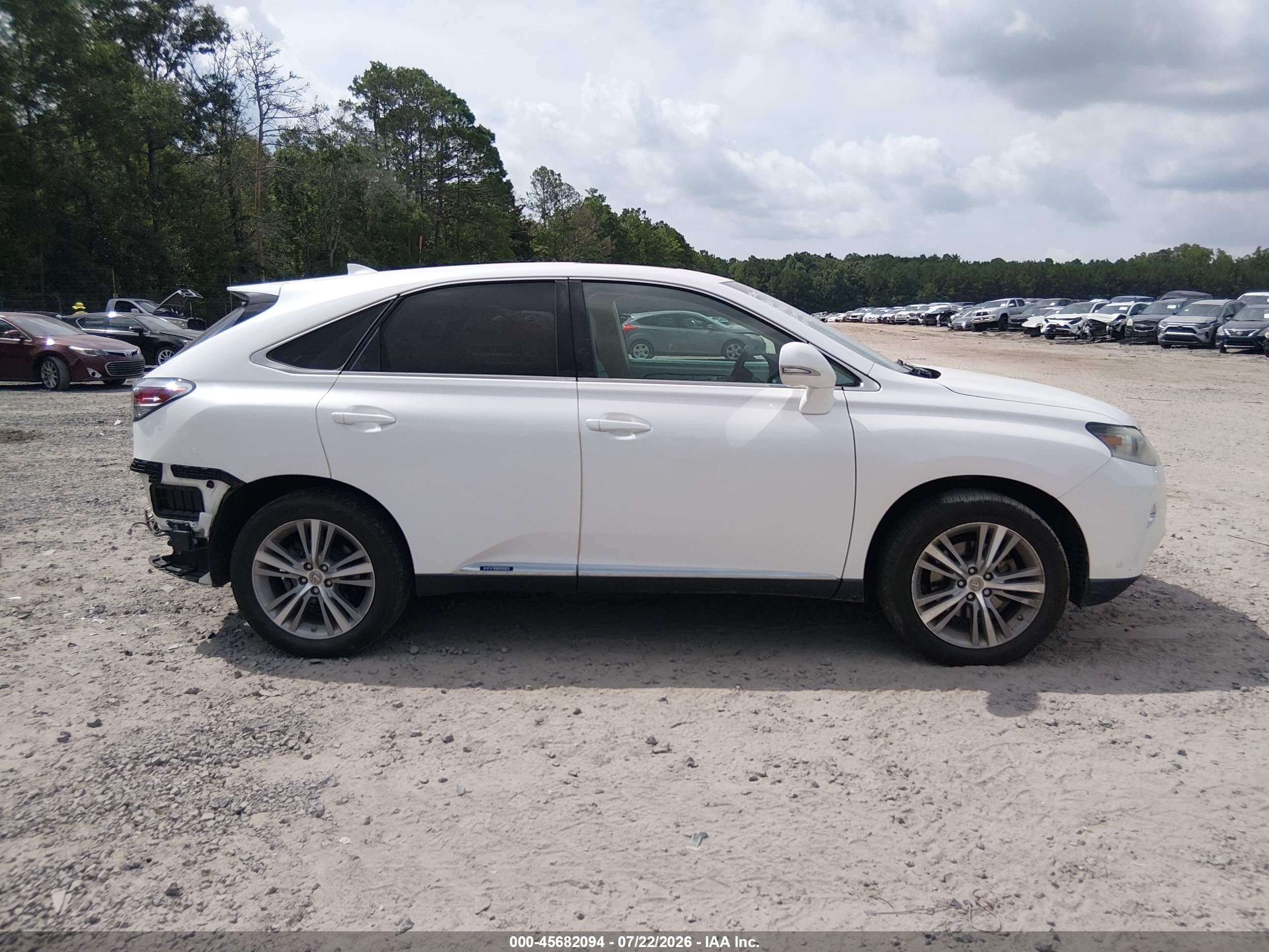 2015 Lexus Rx 450h   White vin: 2T2ZB1BAXFC001874
