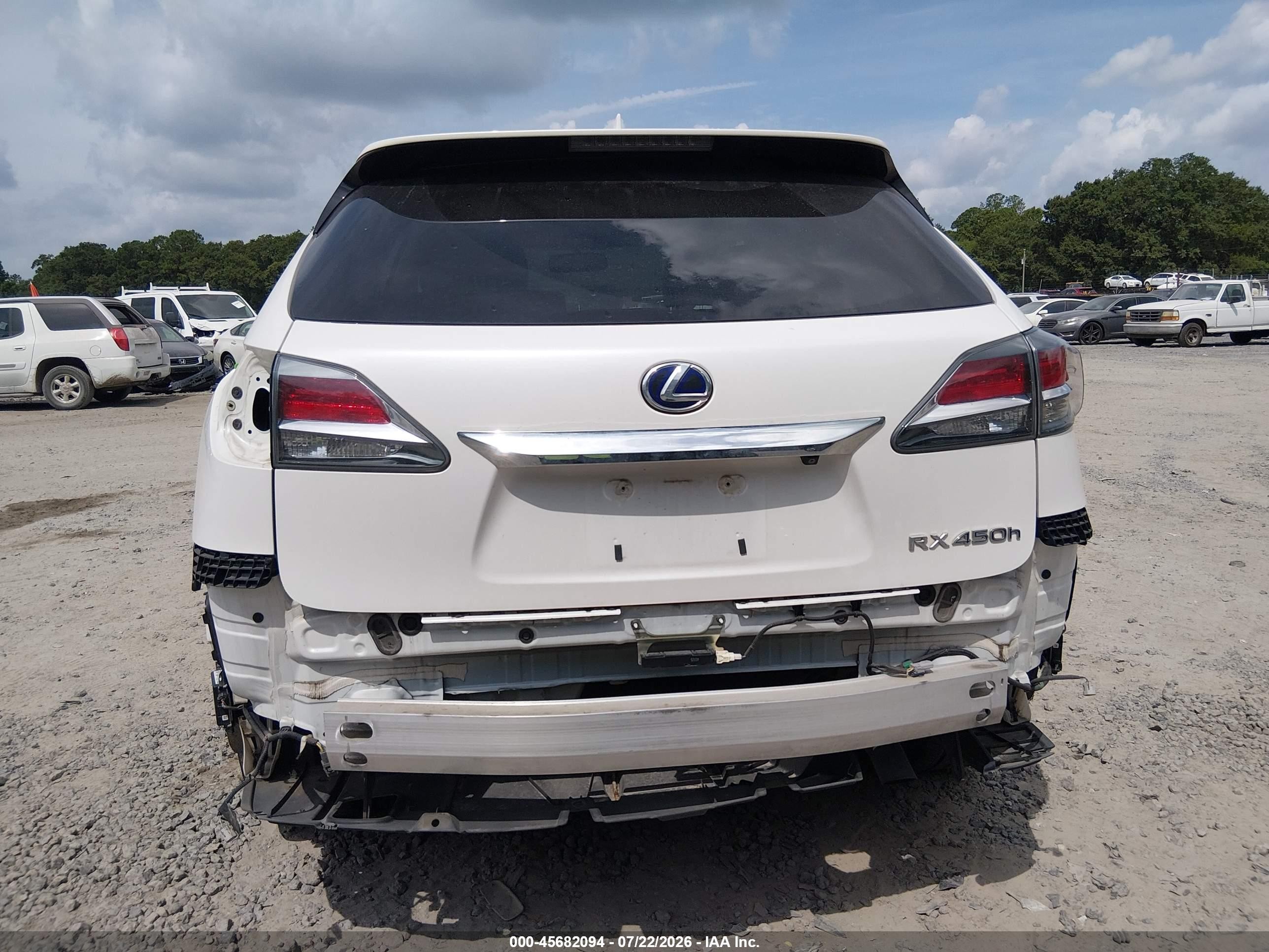 2015 Lexus Rx 450h   White vin: 2T2ZB1BAXFC001874