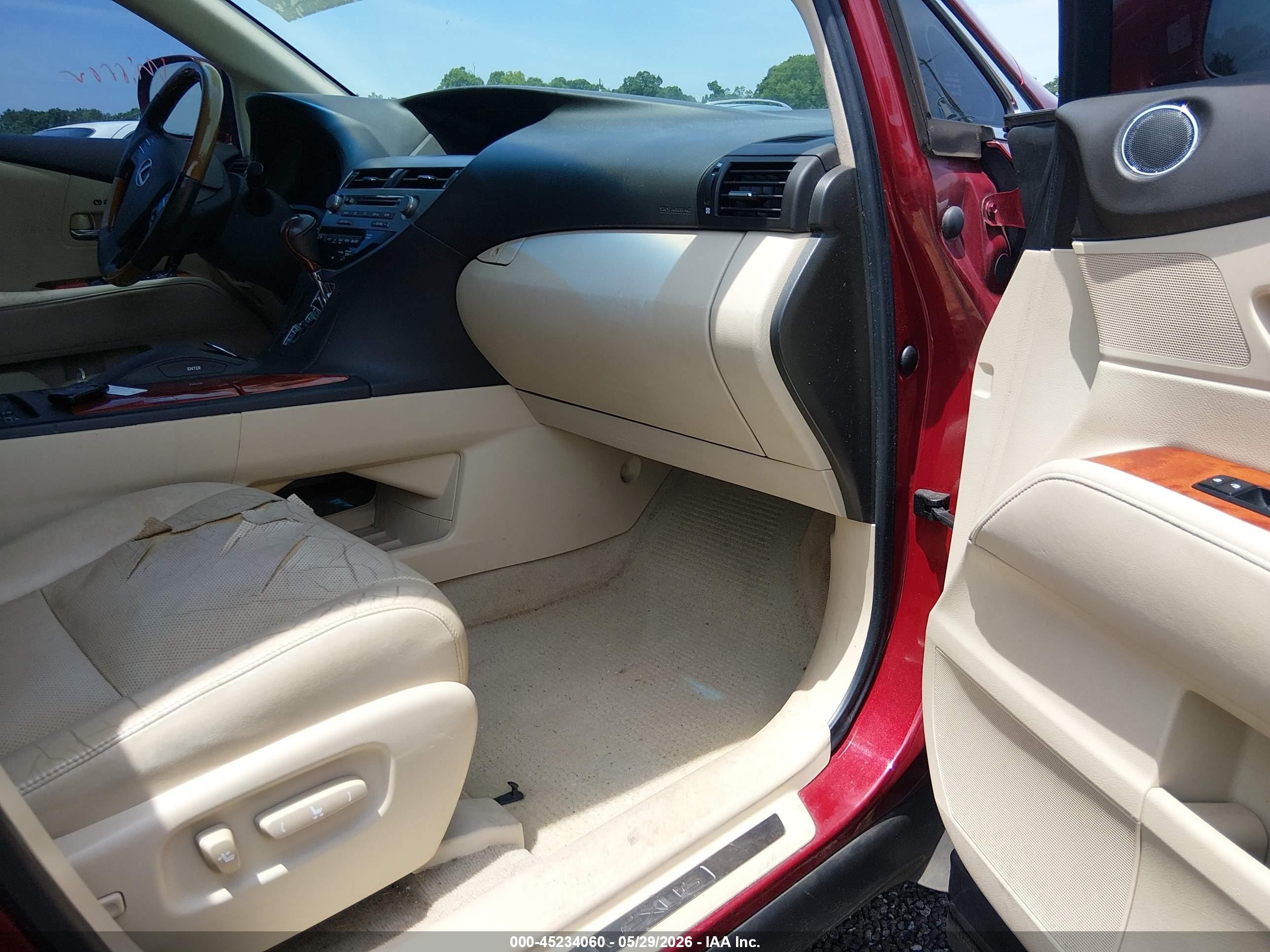 2010 Lexus Rx 350 Красный vin: 2T2ZK1BA0AC002072