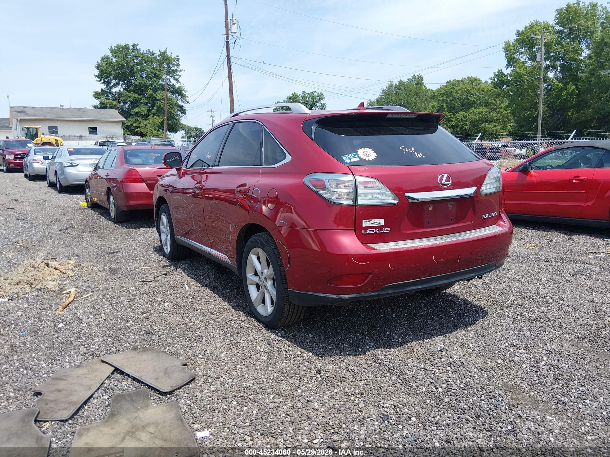 2010 Lexus Rx 350 Красный vin: 2T2ZK1BA0AC002072