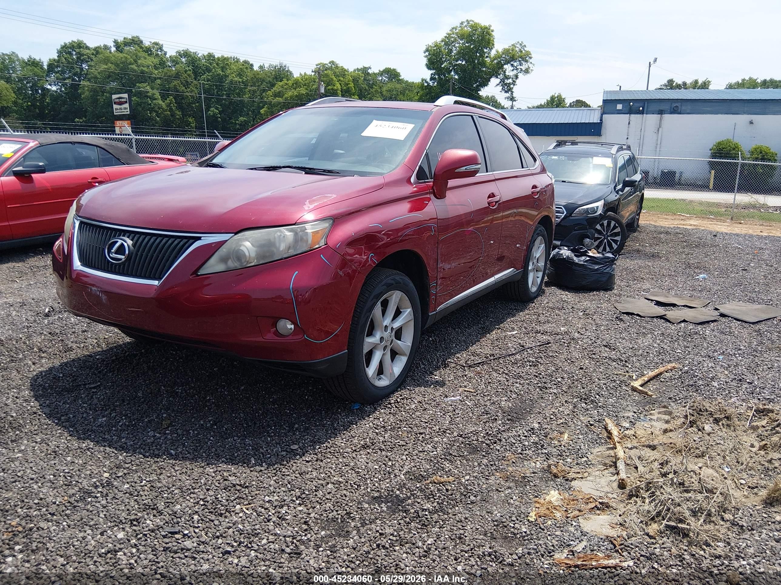 2010 Lexus Rx 350 Красный vin: 2T2ZK1BA0AC002072
