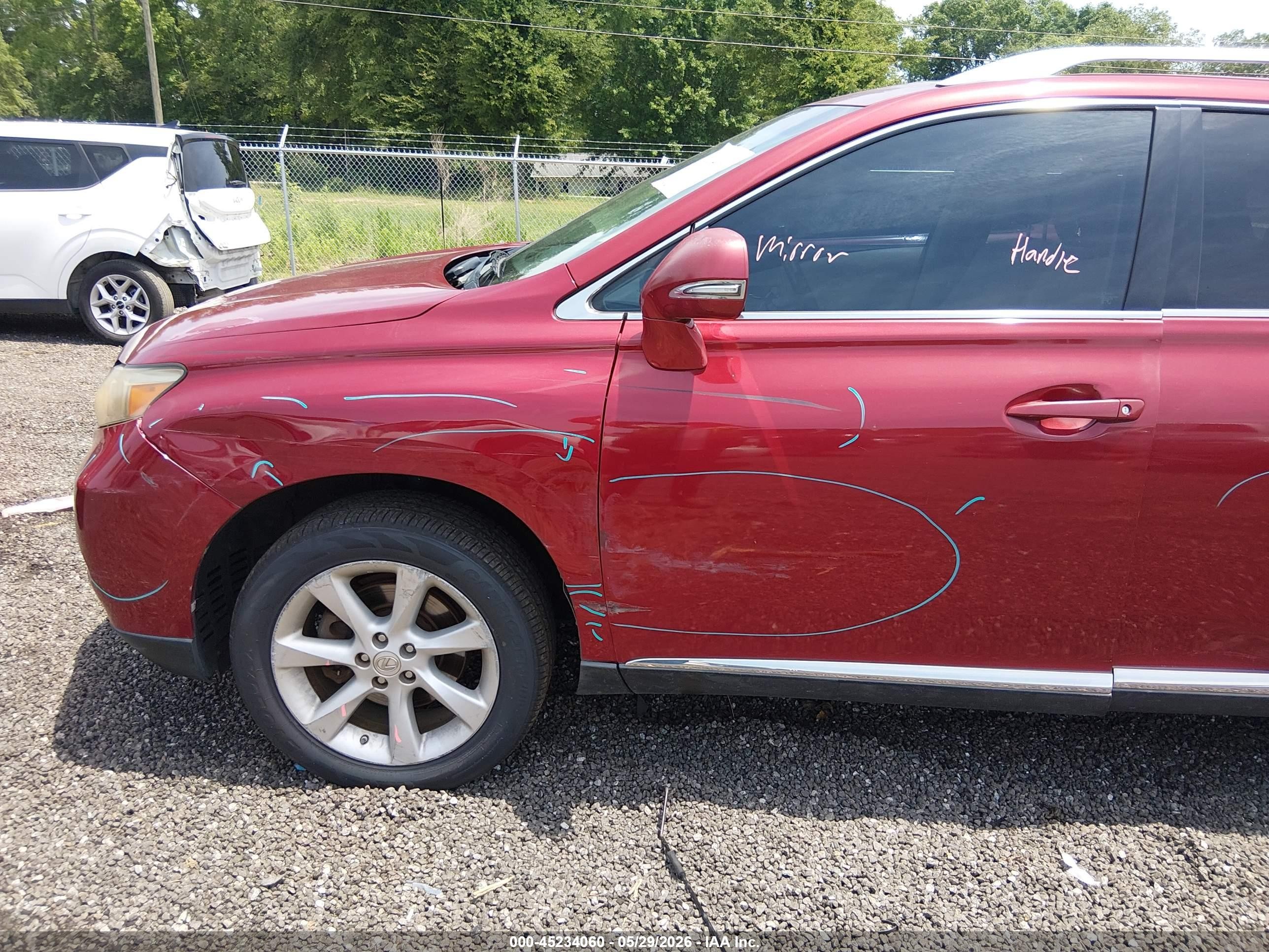 2010 Lexus Rx 350 Красный vin: 2T2ZK1BA0AC002072