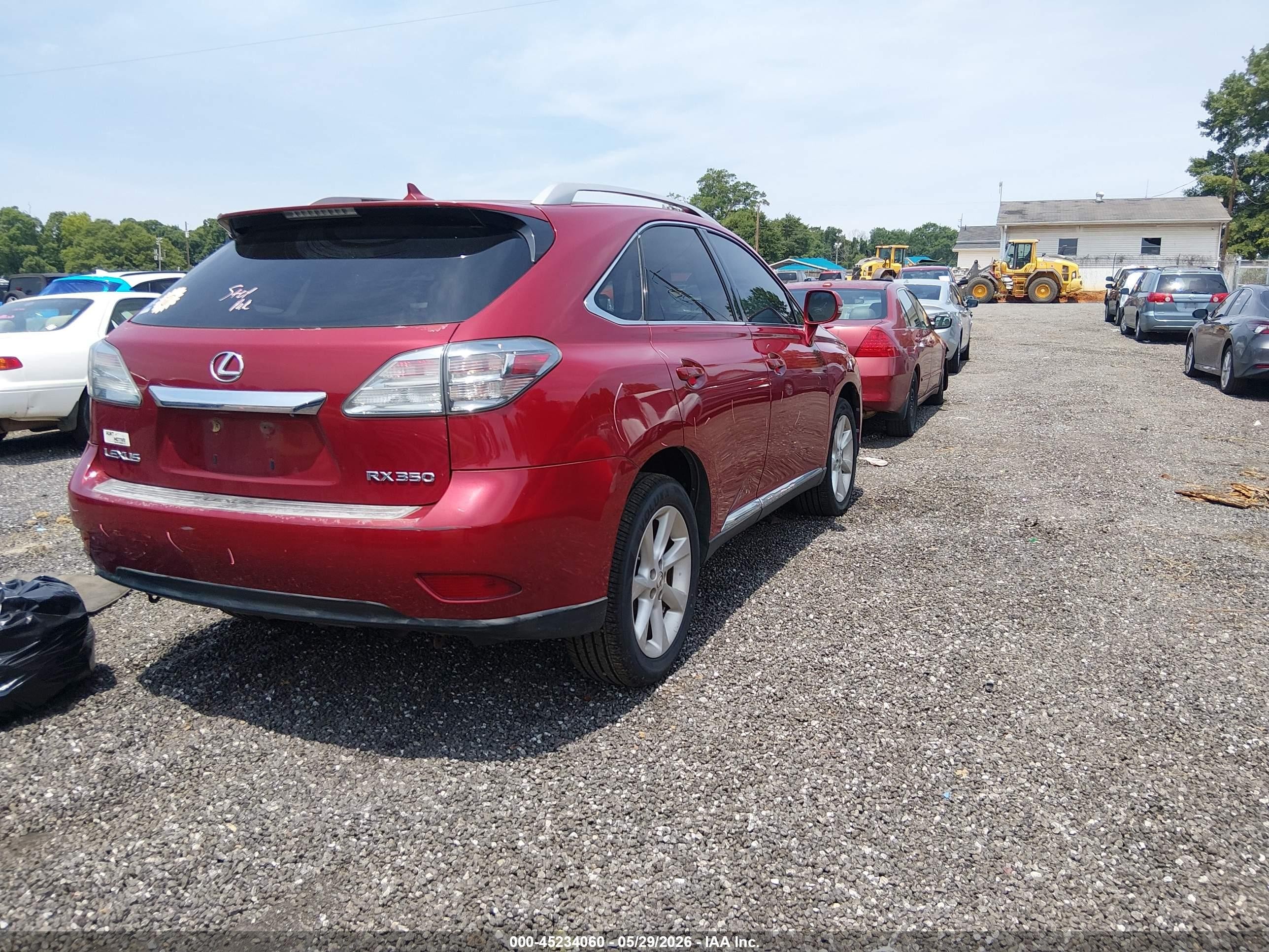 2010 Lexus Rx 350 Красный vin: 2T2ZK1BA0AC002072