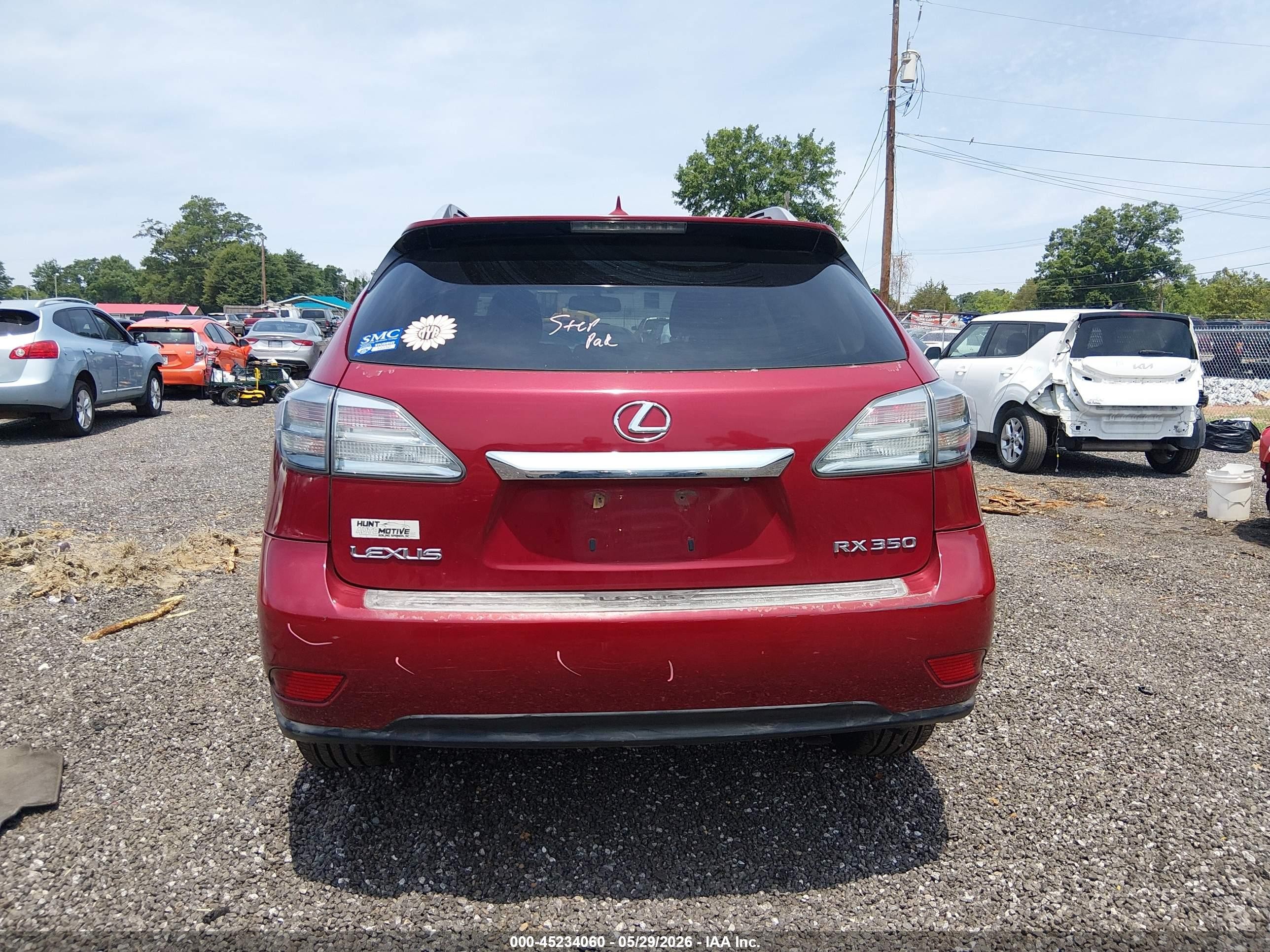2010 Lexus Rx 350 Красный vin: 2T2ZK1BA0AC002072