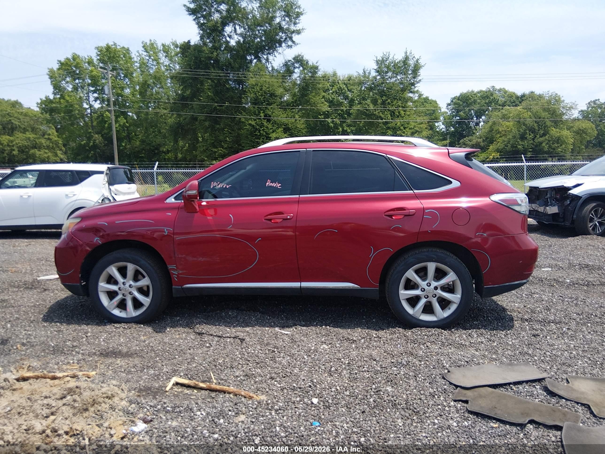2010 Lexus Rx 350 Красный vin: 2T2ZK1BA0AC002072