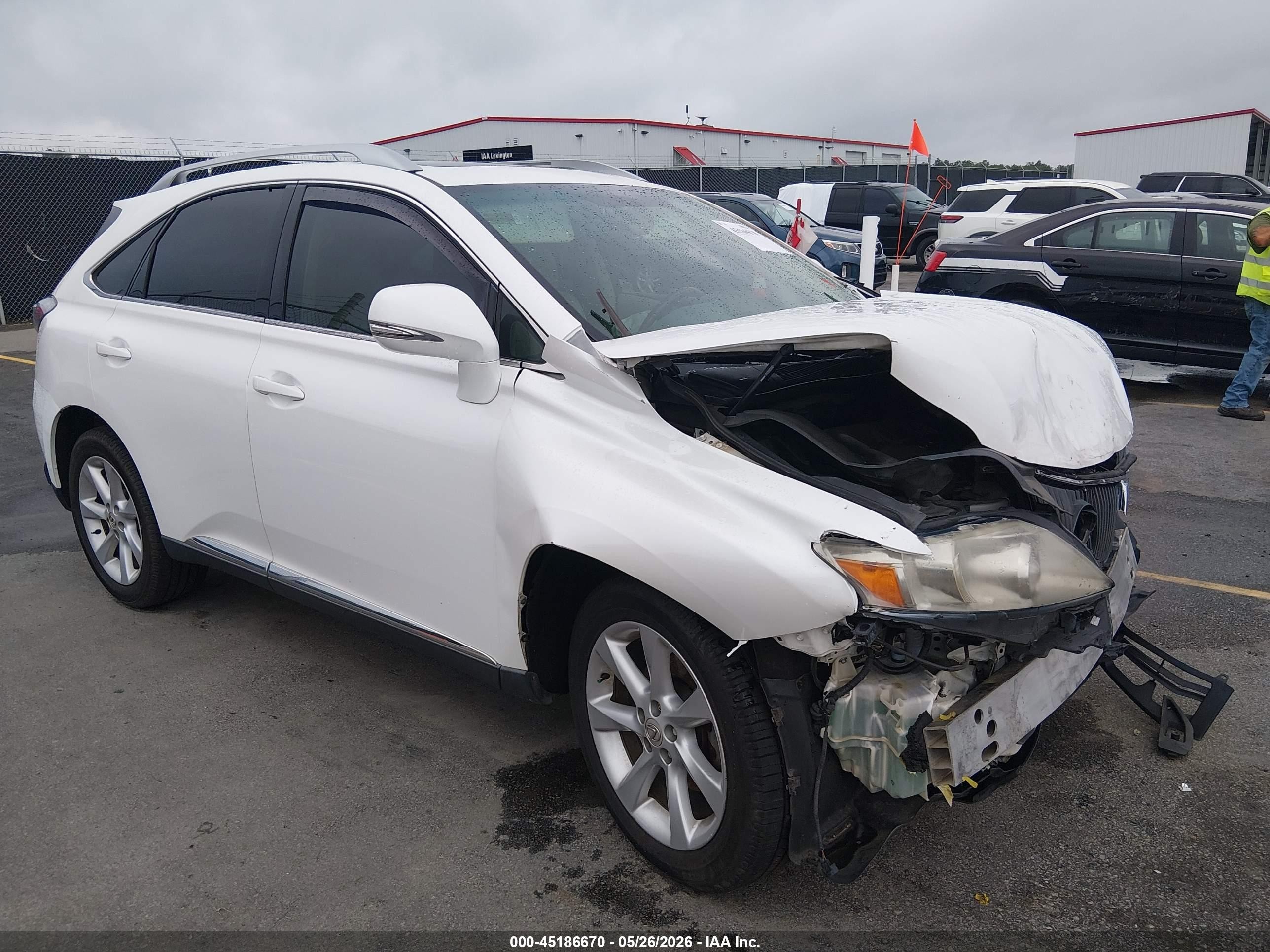 2010 Lexus Rx 350   White vin: 2T2ZK1BA0AC004727