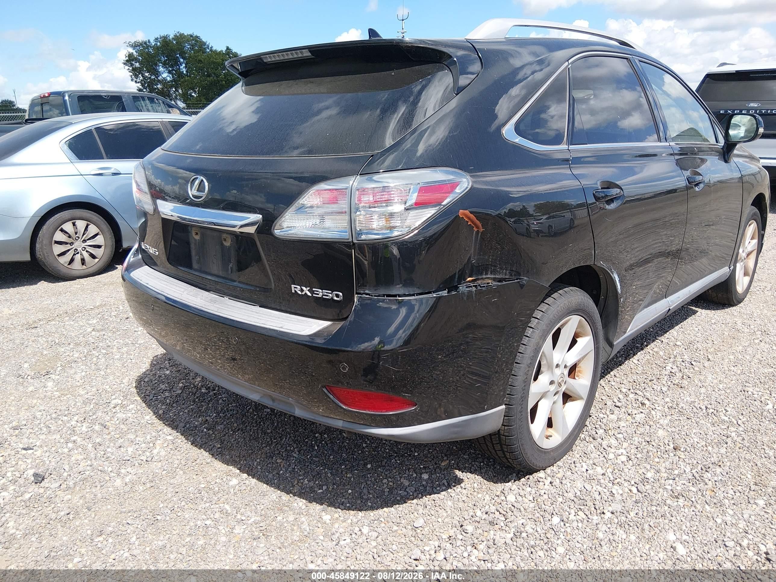 2010 Lexus Rx 350   Black vin: 2T2ZK1BA0AC008003