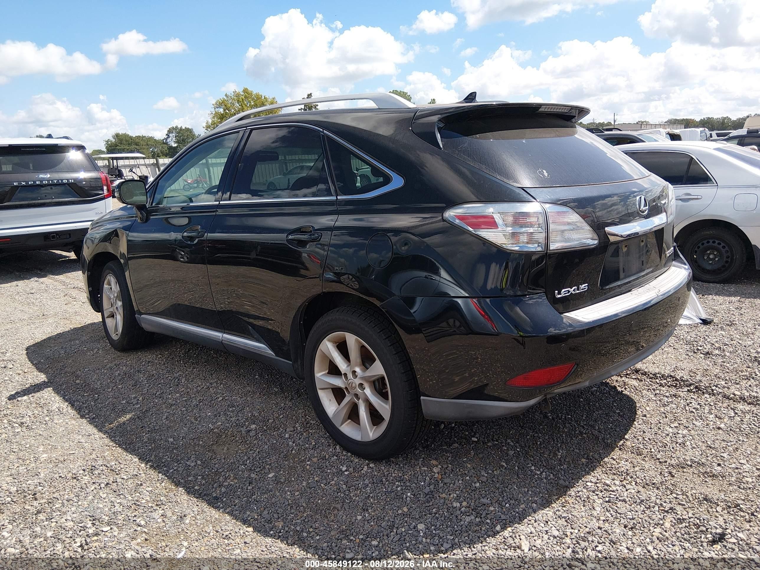 2010 Lexus Rx 350   Black vin: 2T2ZK1BA0AC008003