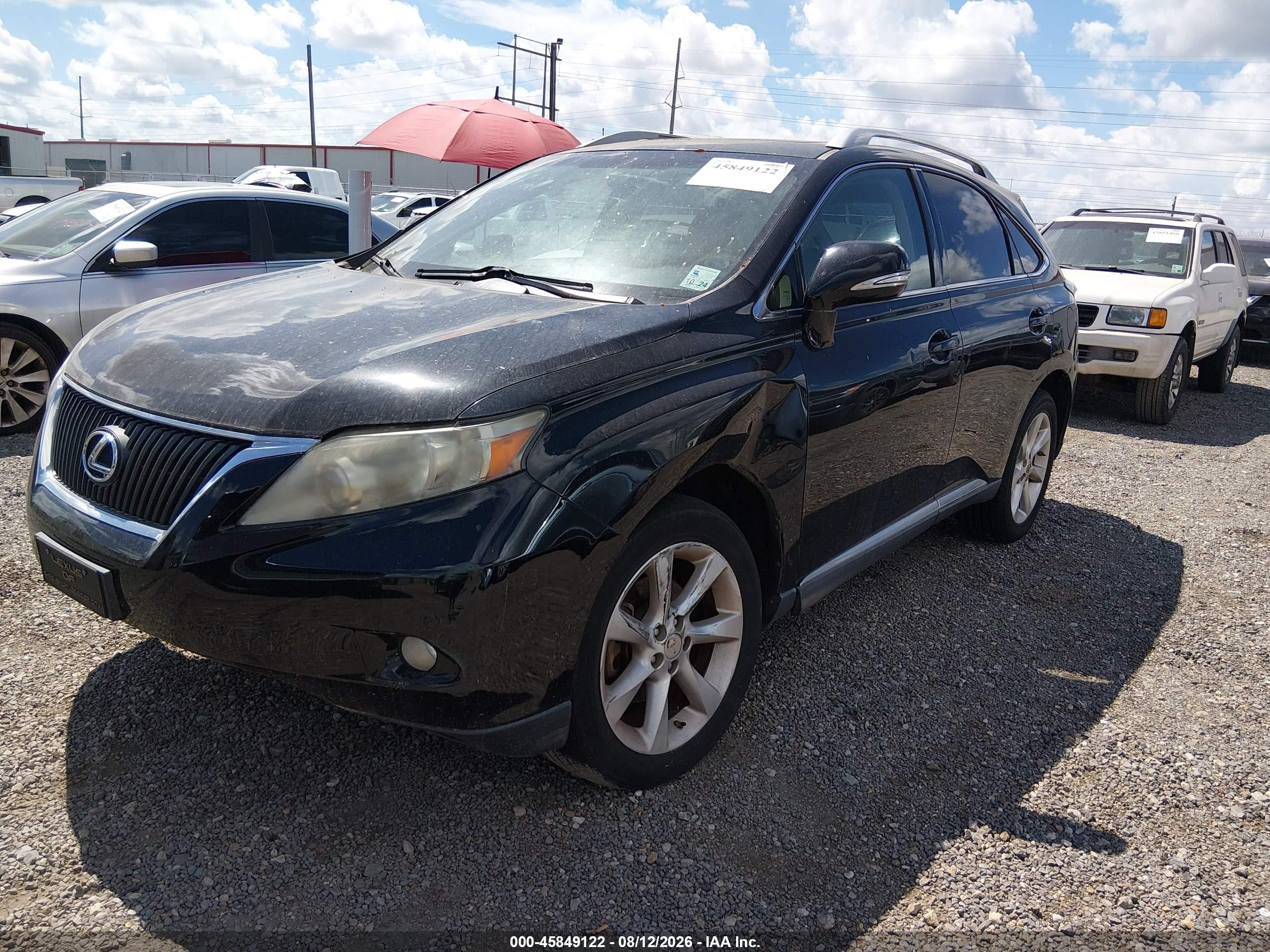 2010 Lexus Rx 350   Black vin: 2T2ZK1BA0AC008003