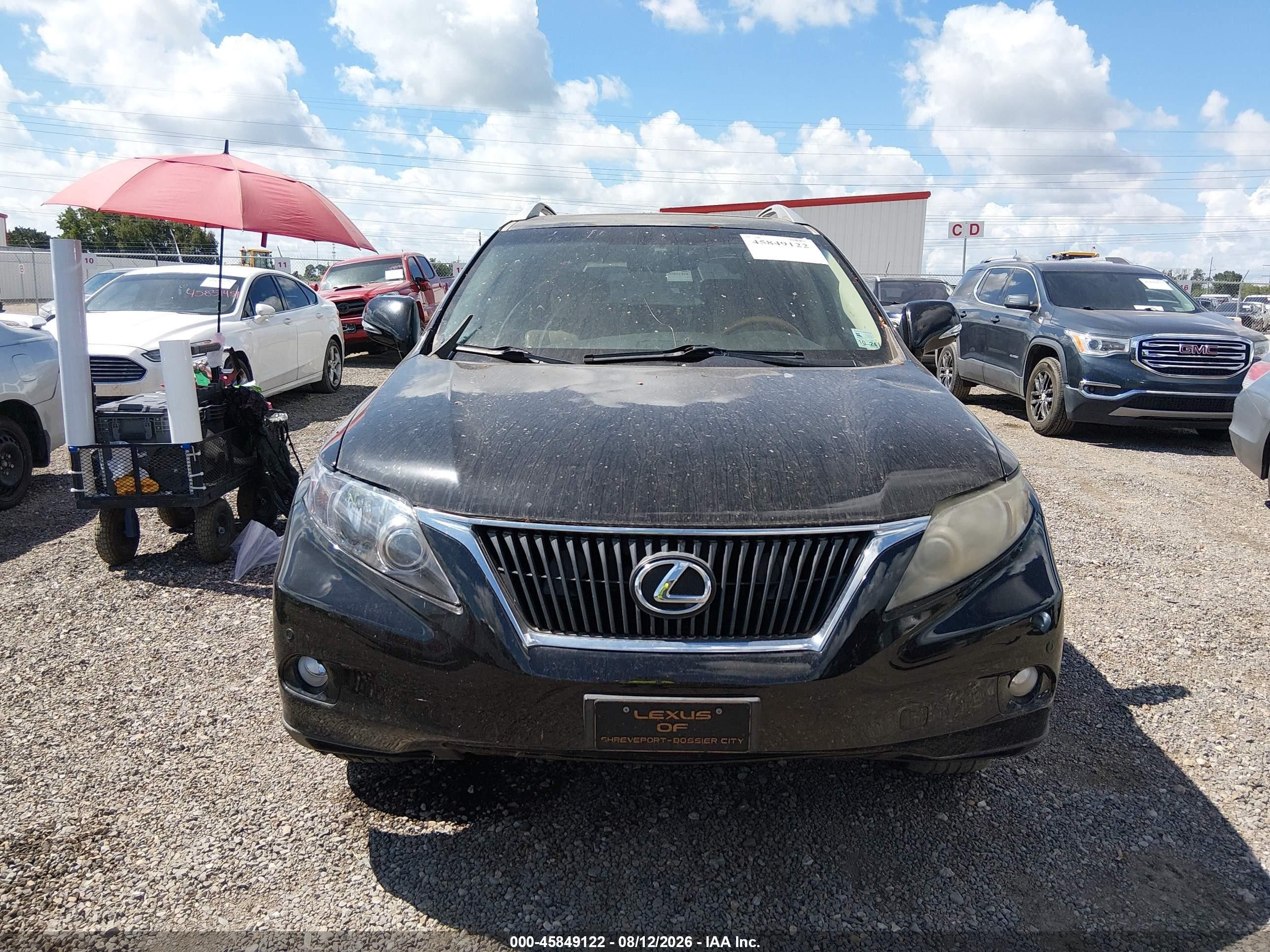 2010 Lexus Rx 350   Black vin: 2T2ZK1BA0AC008003