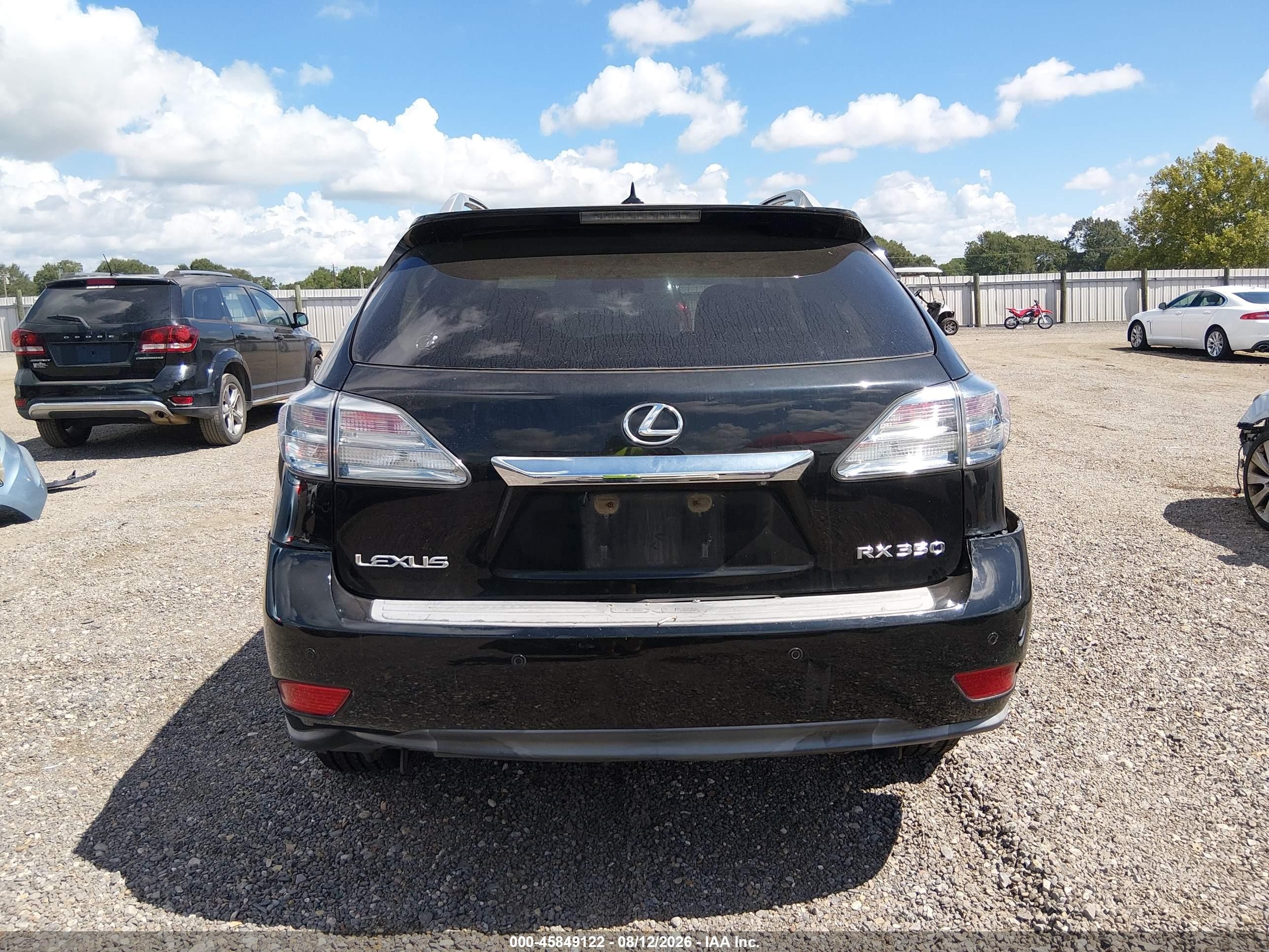 2010 Lexus Rx 350   Black vin: 2T2ZK1BA0AC008003