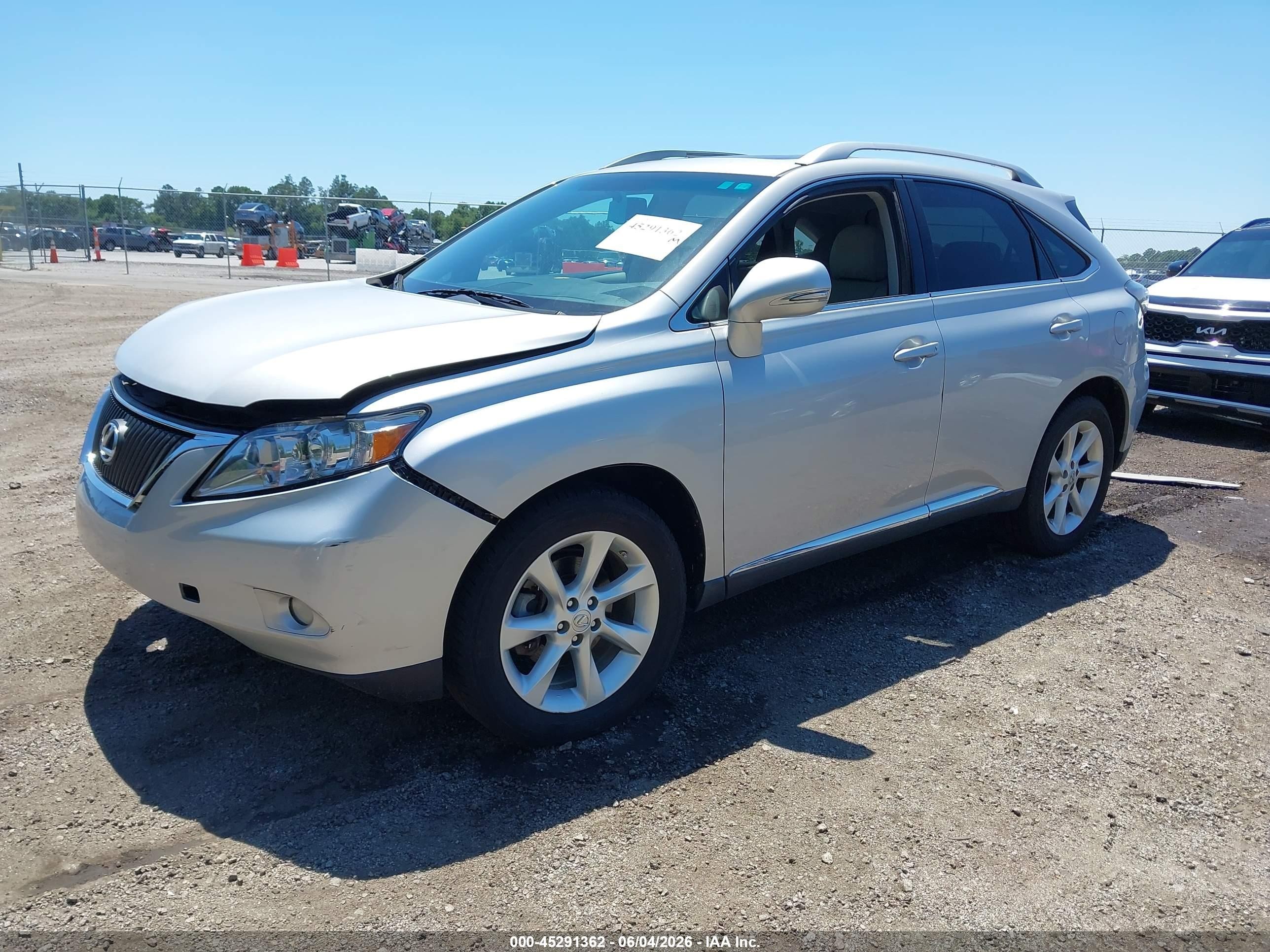 2010 Lexus Rx 350   Silver vin: 2T2ZK1BA0AC013704