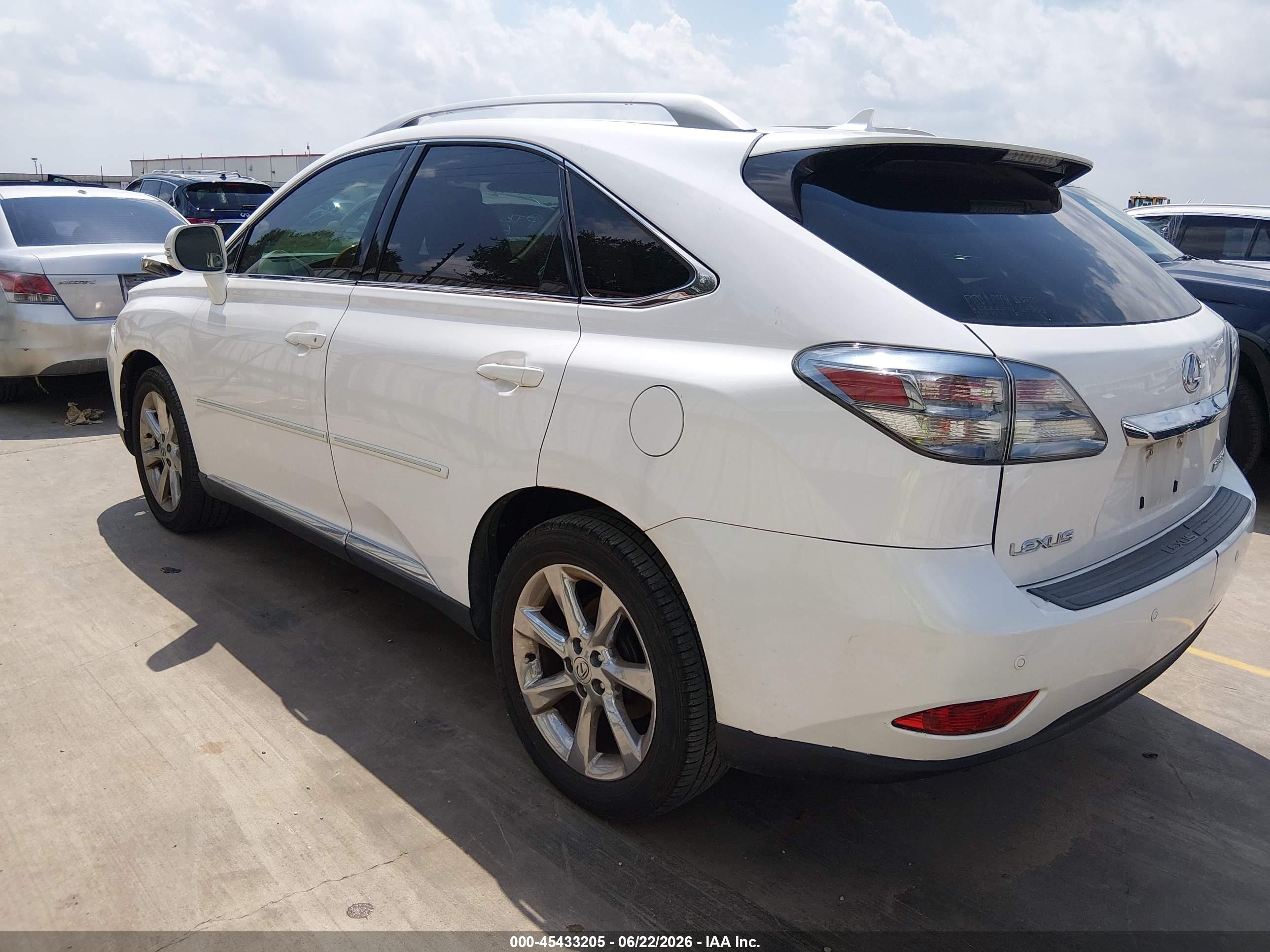 2010 Lexus Rx 350   White vin: 2T2ZK1BA0AC014917