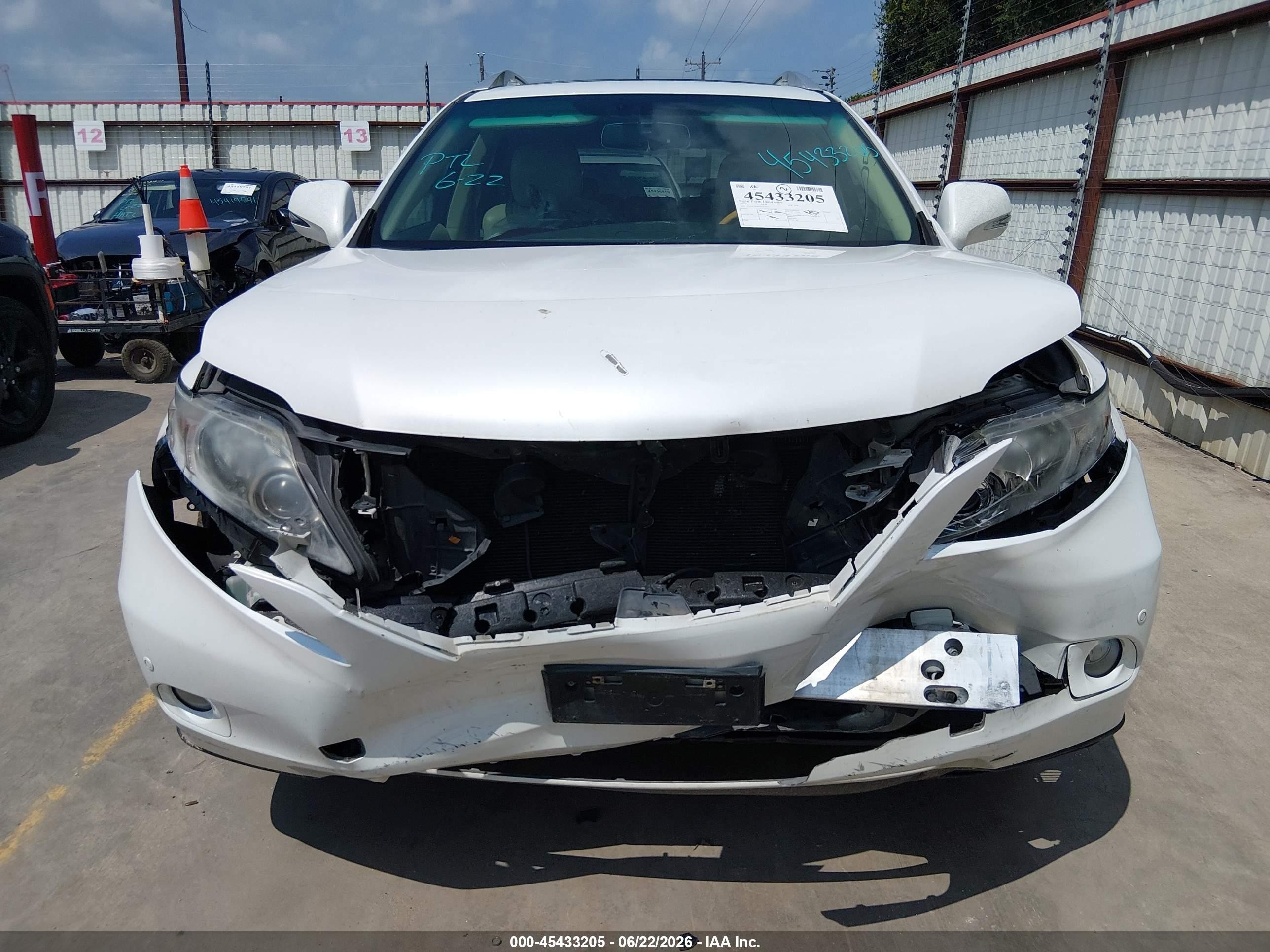 2010 Lexus Rx 350   White vin: 2T2ZK1BA0AC014917