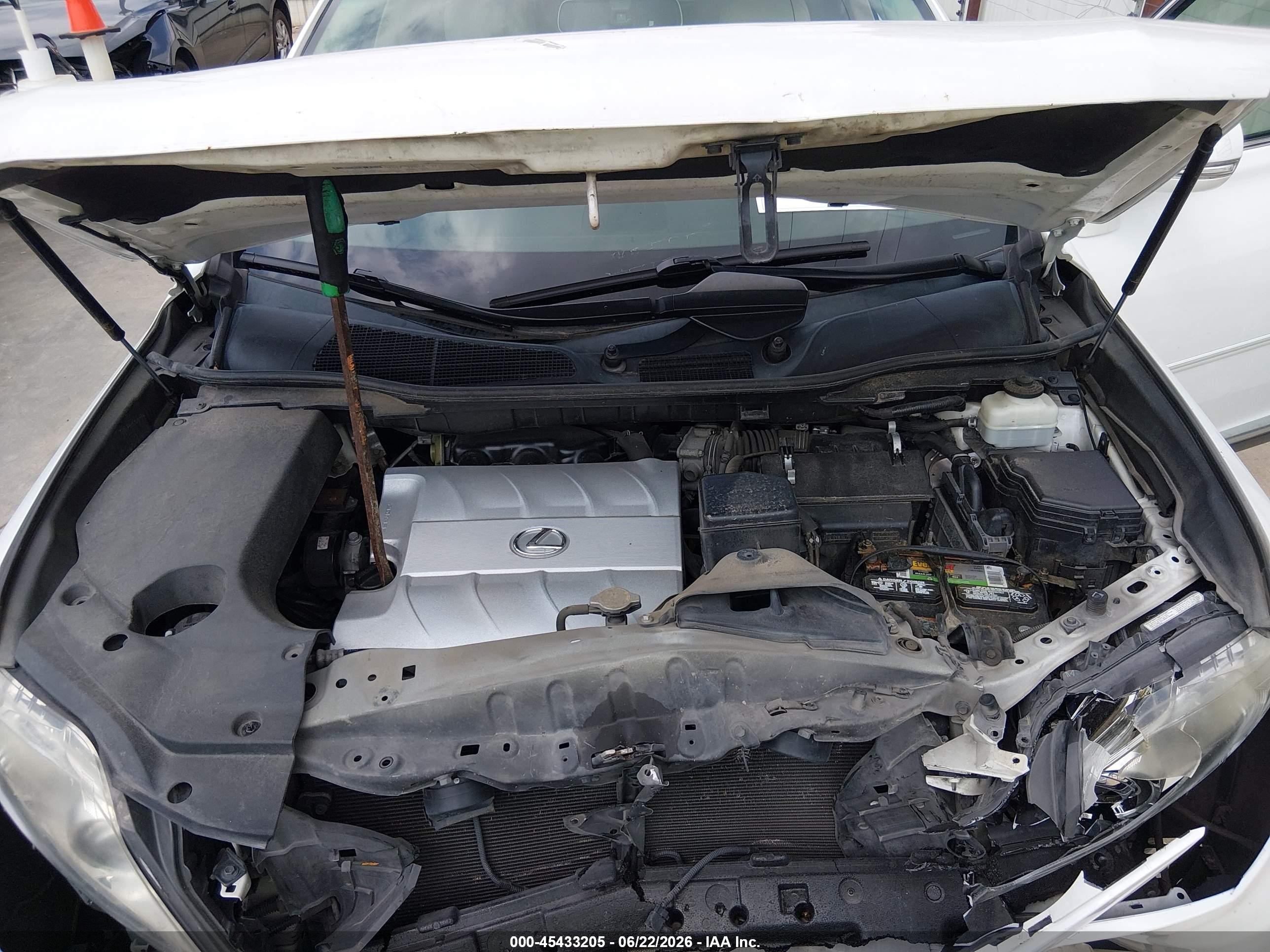2010 Lexus Rx 350   White vin: 2T2ZK1BA0AC014917